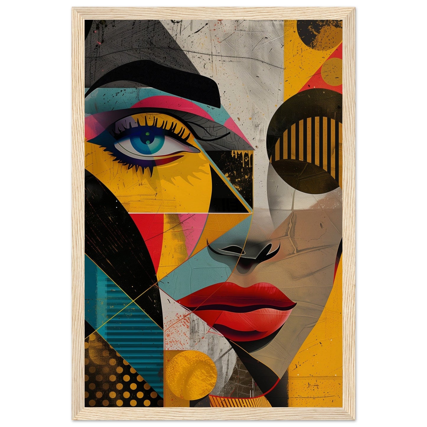 Affiche Moderne Déco ( 30x45-cm-Bois-clair)