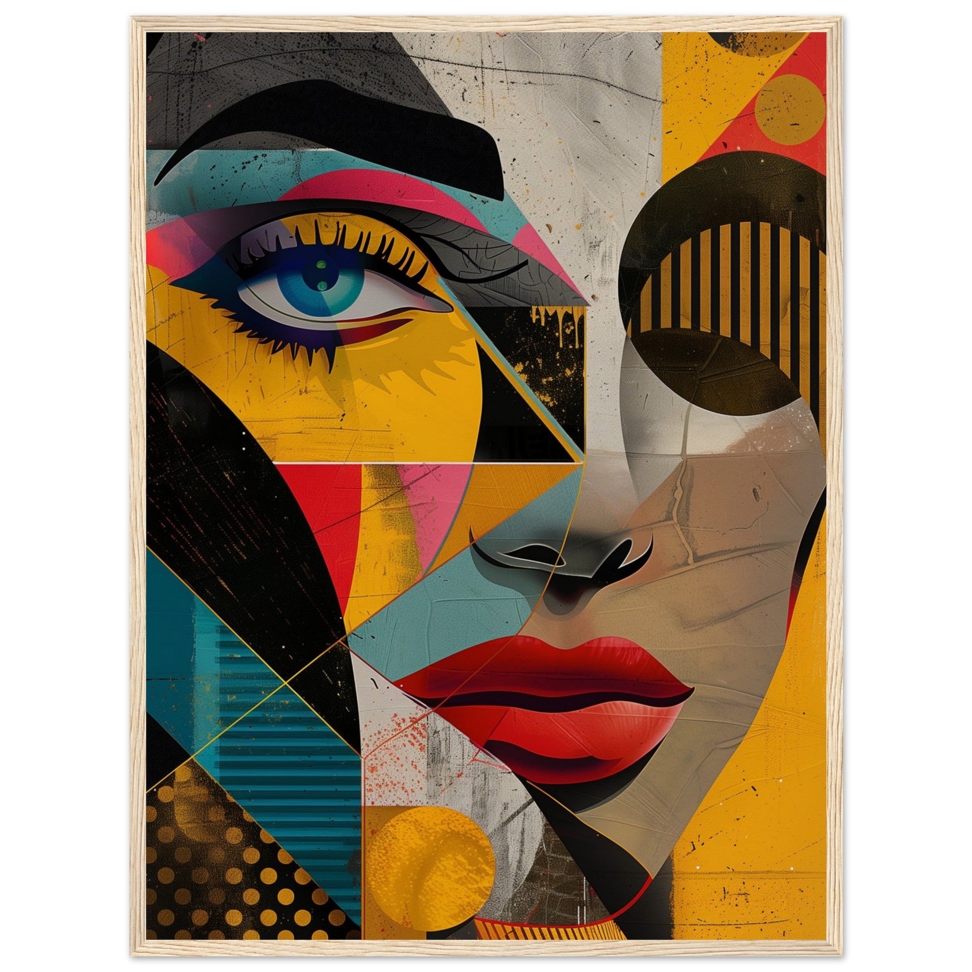 Affiche Moderne Déco ( 60x80-cm-Bois-clair)