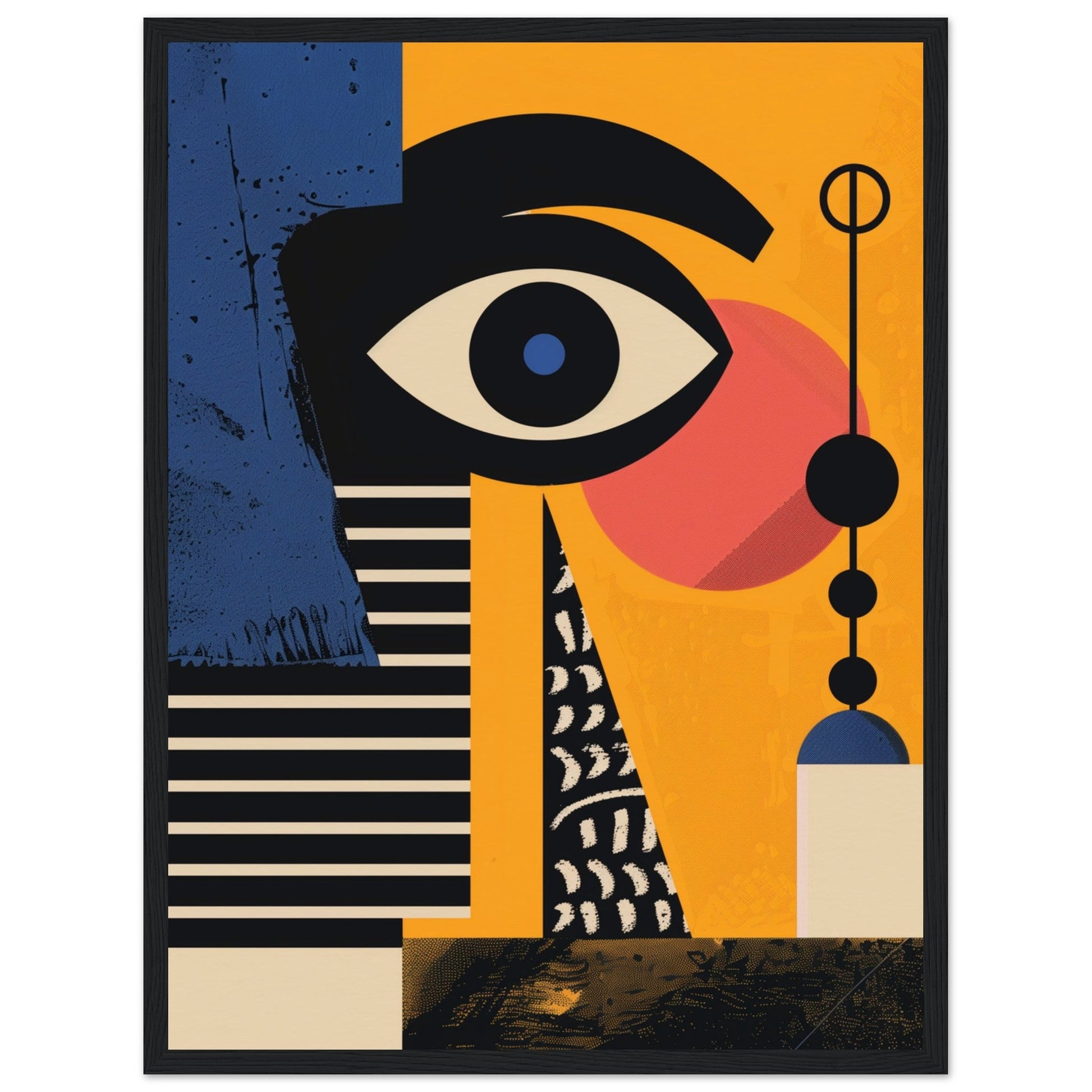 Affiche Moderne Graphique ( 45x60-cm-Bois-noir)