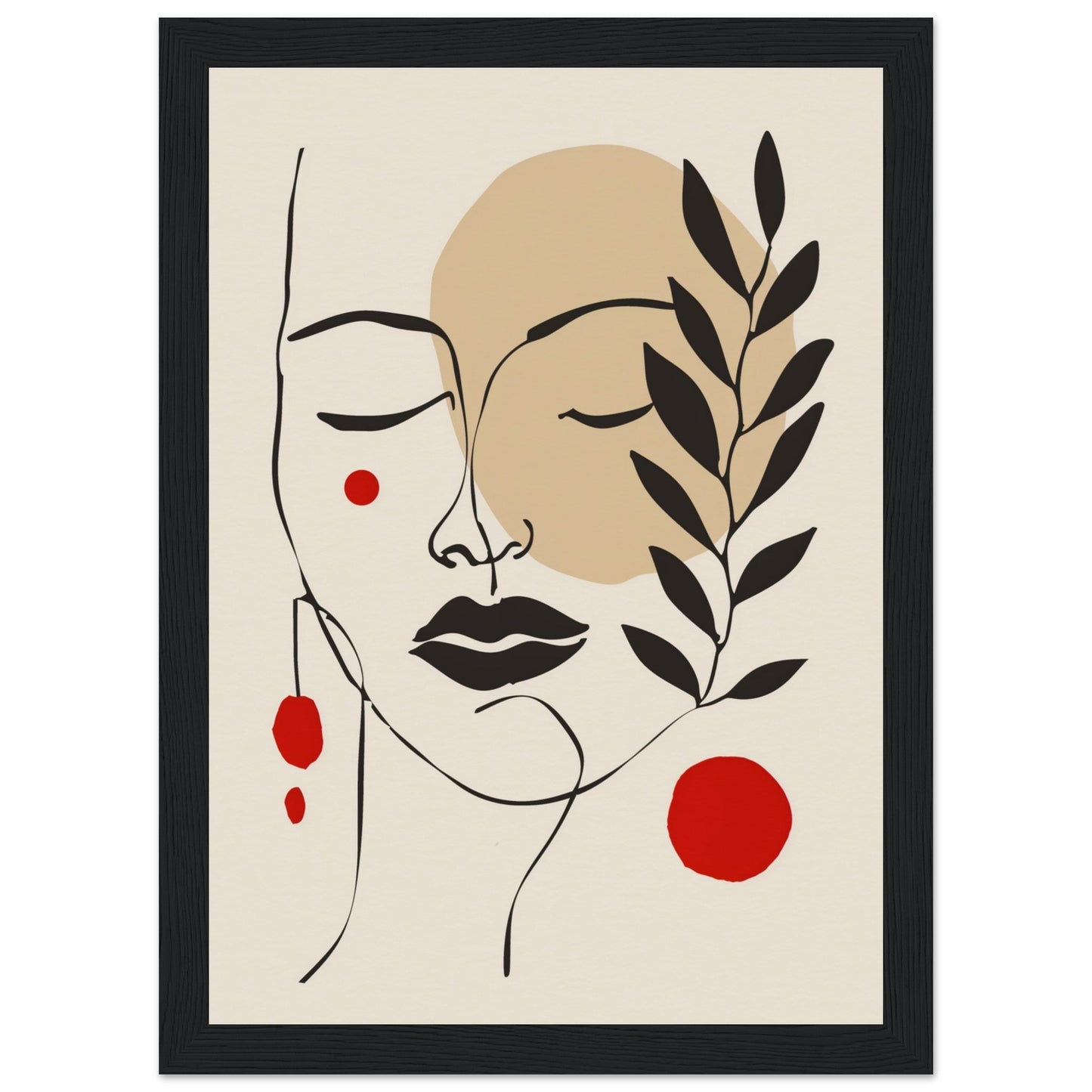 Affiche Murale Salon ( 21x29.7-cm-Bois-noir)