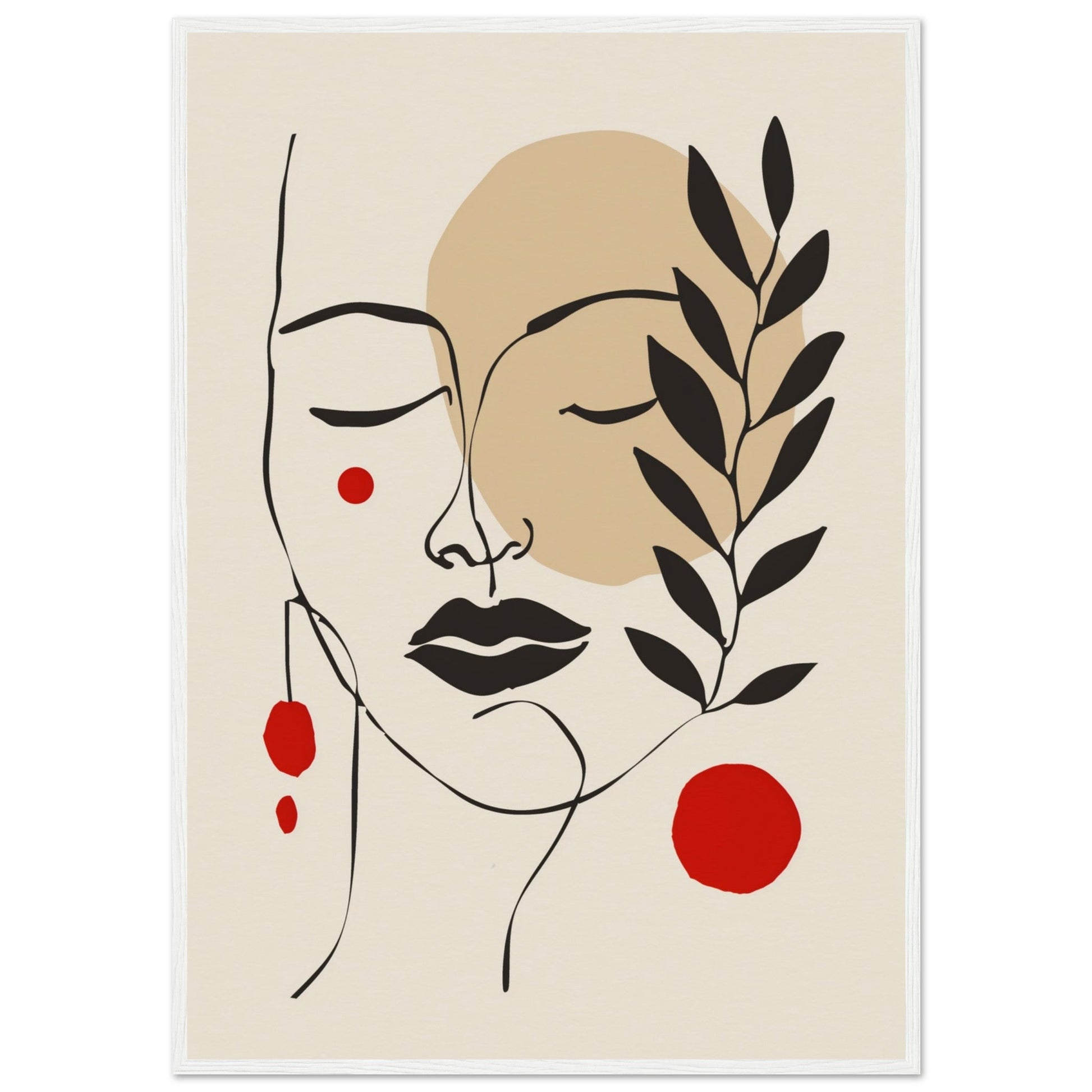 Affiche Murale Salon ( 70x100-cm-Bois-blanc)