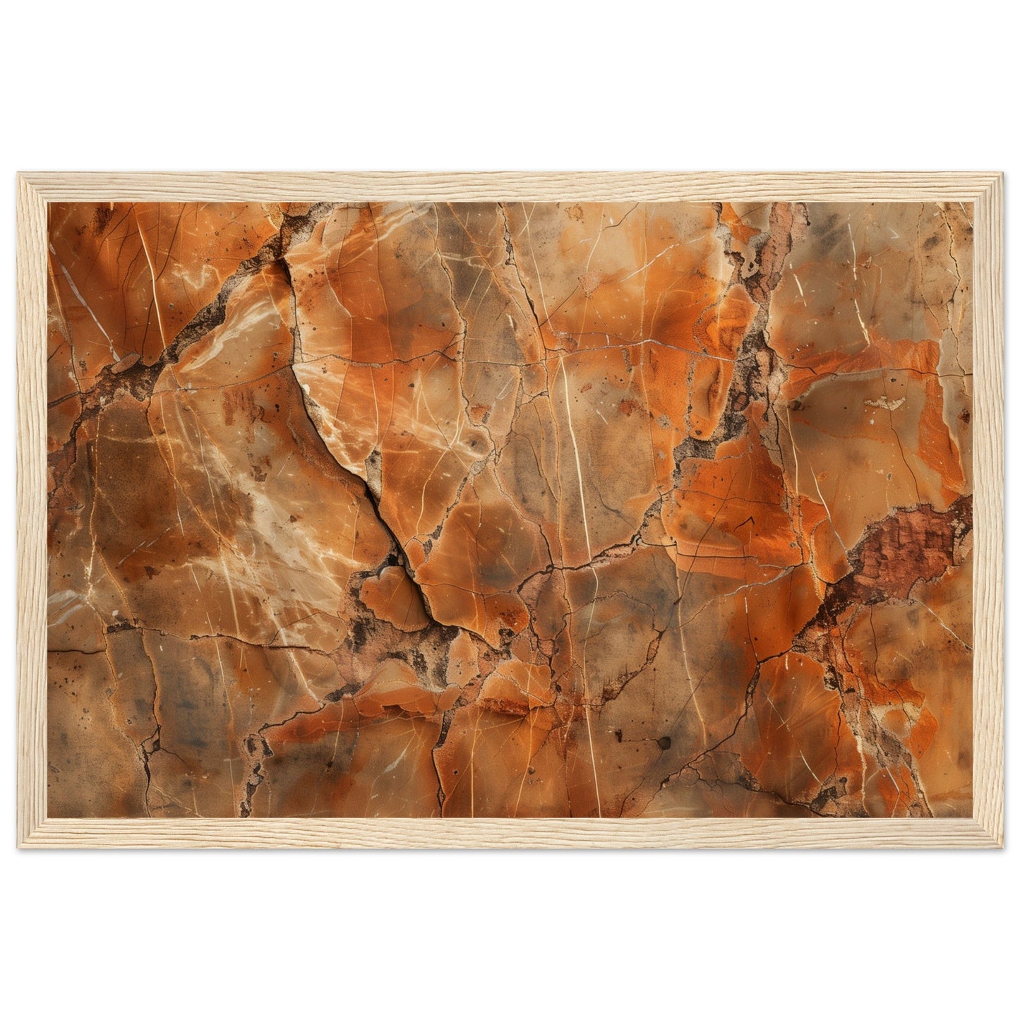 Affiche Murale Terracotta ( 30x45-cm-Bois-clair)