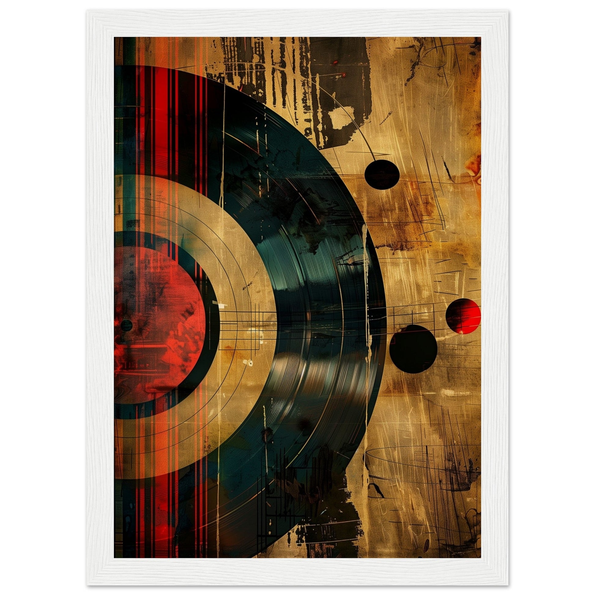 Affiche Musique Rétro ( 21x29.7-cm-Bois-blanc)