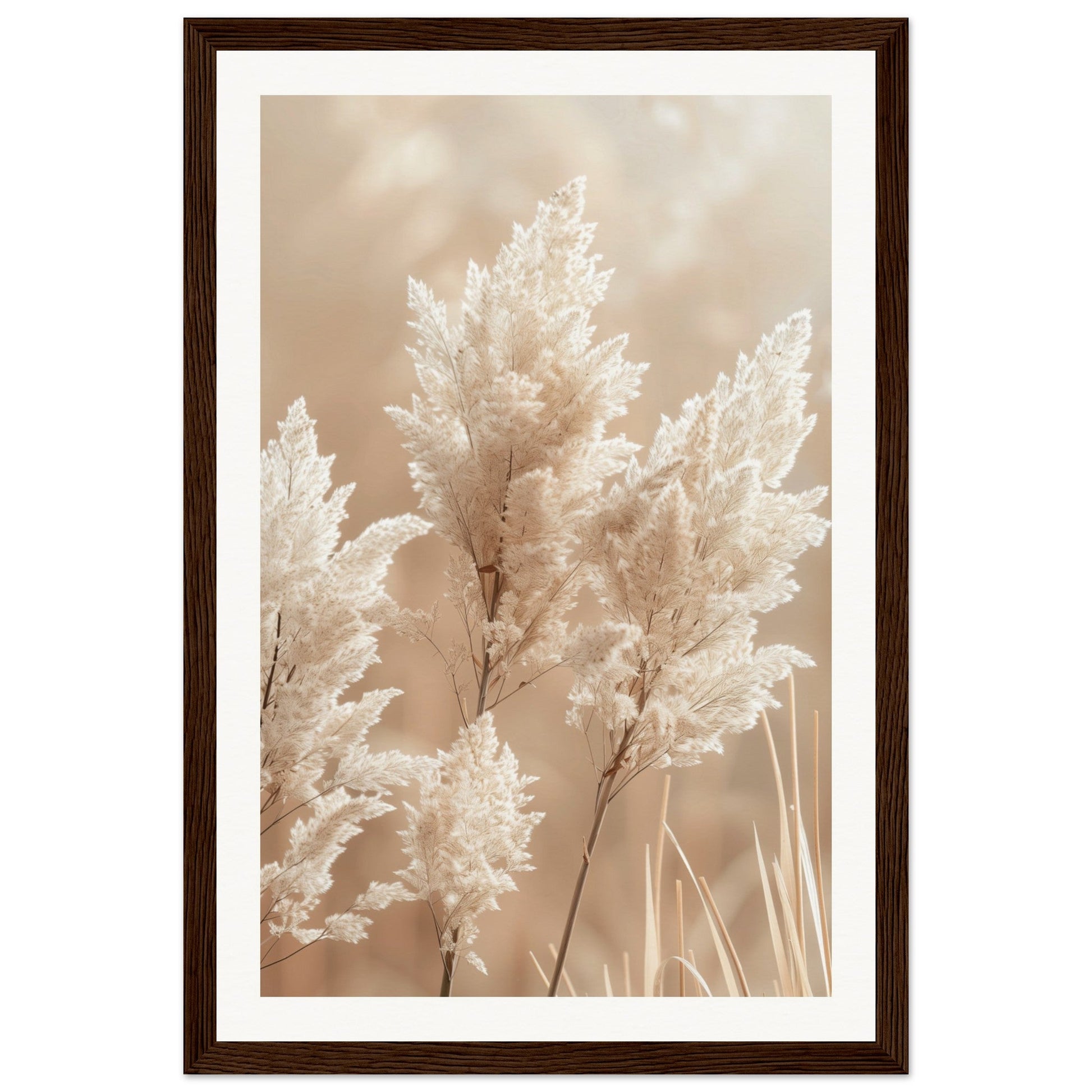 Affiche Nature Beige ( 30x45-cm-Bois-foncé)