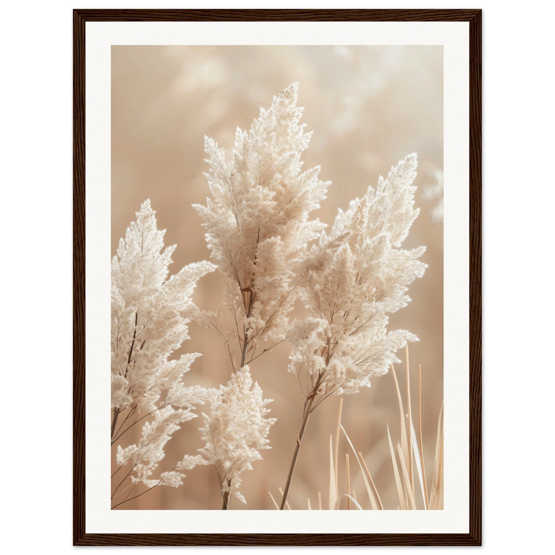 Affiche Nature Beige ( 45x60-cm-Bois-foncé)