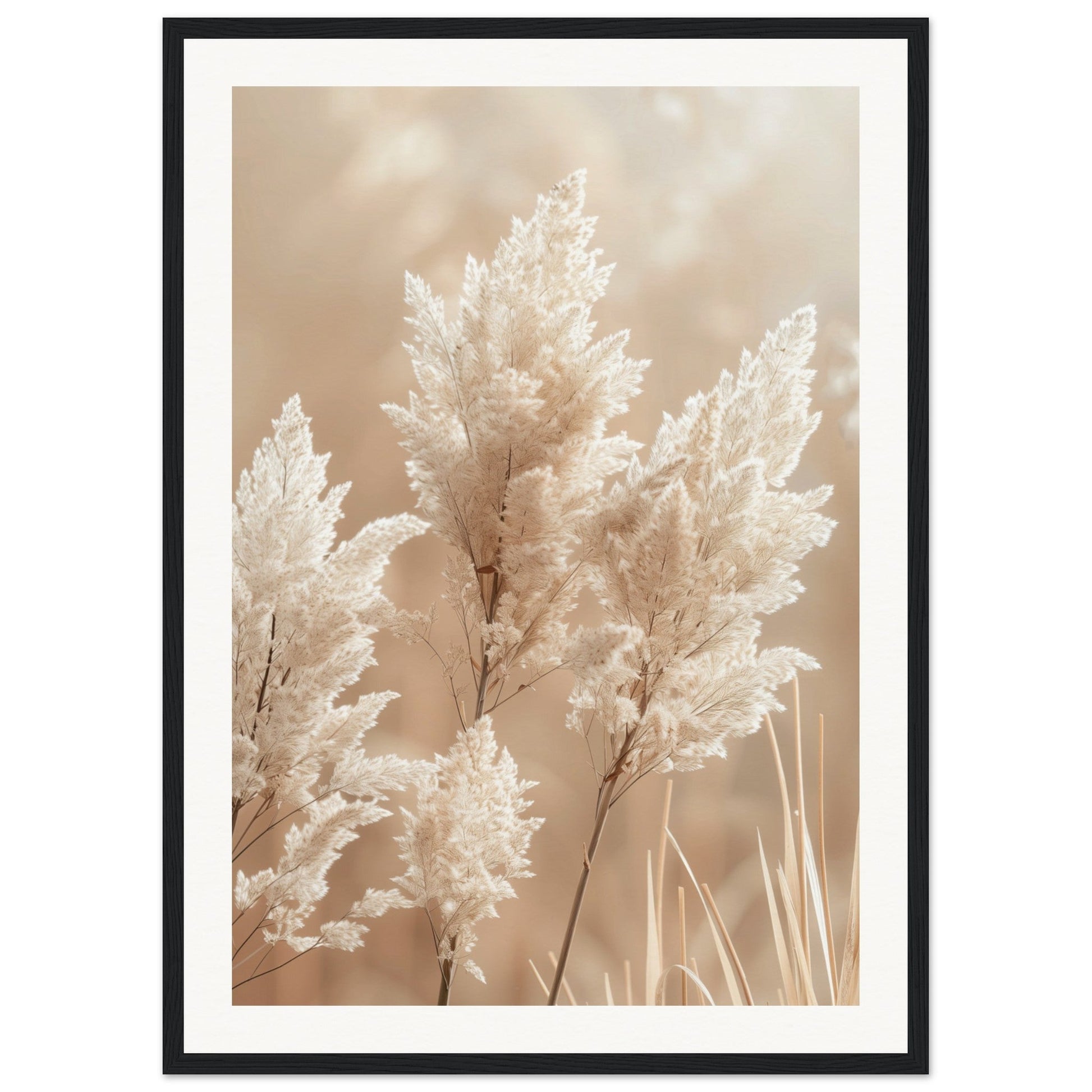 Affiche Nature Beige ( 50x70-cm-Bois-noir)