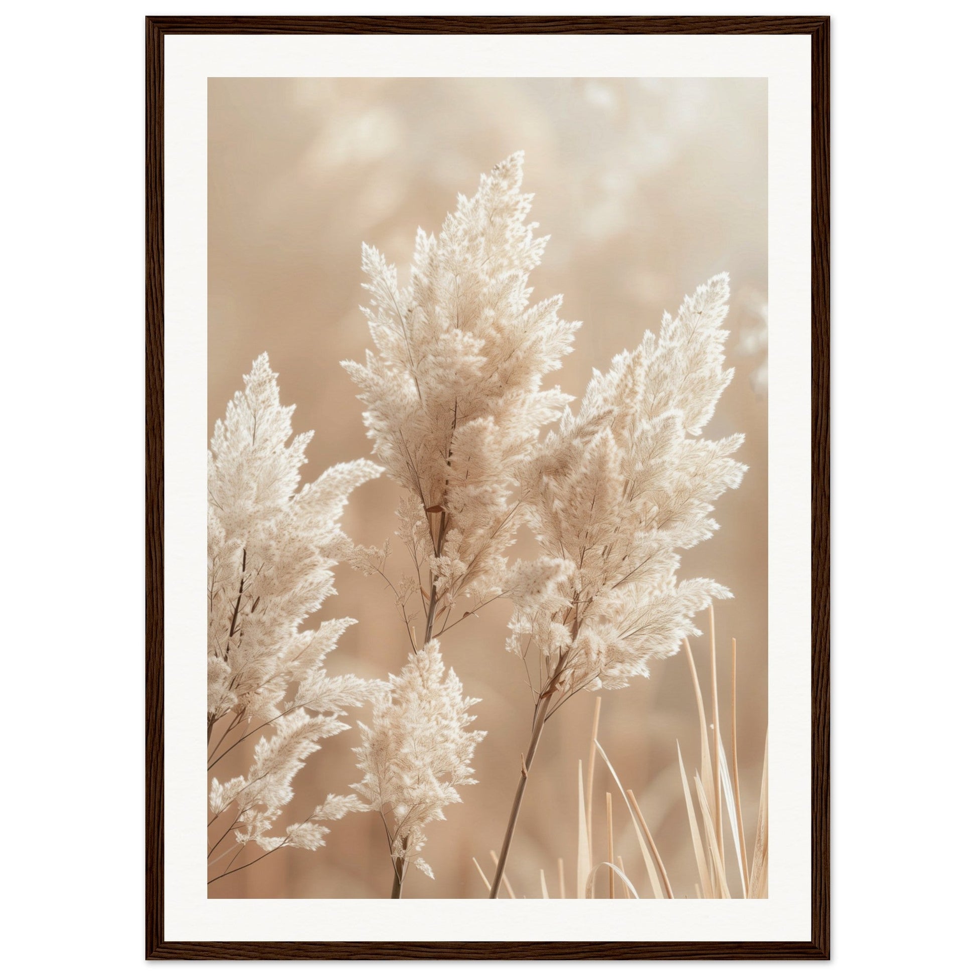 Affiche Nature Beige ( 50x70-cm-Bois-foncé)