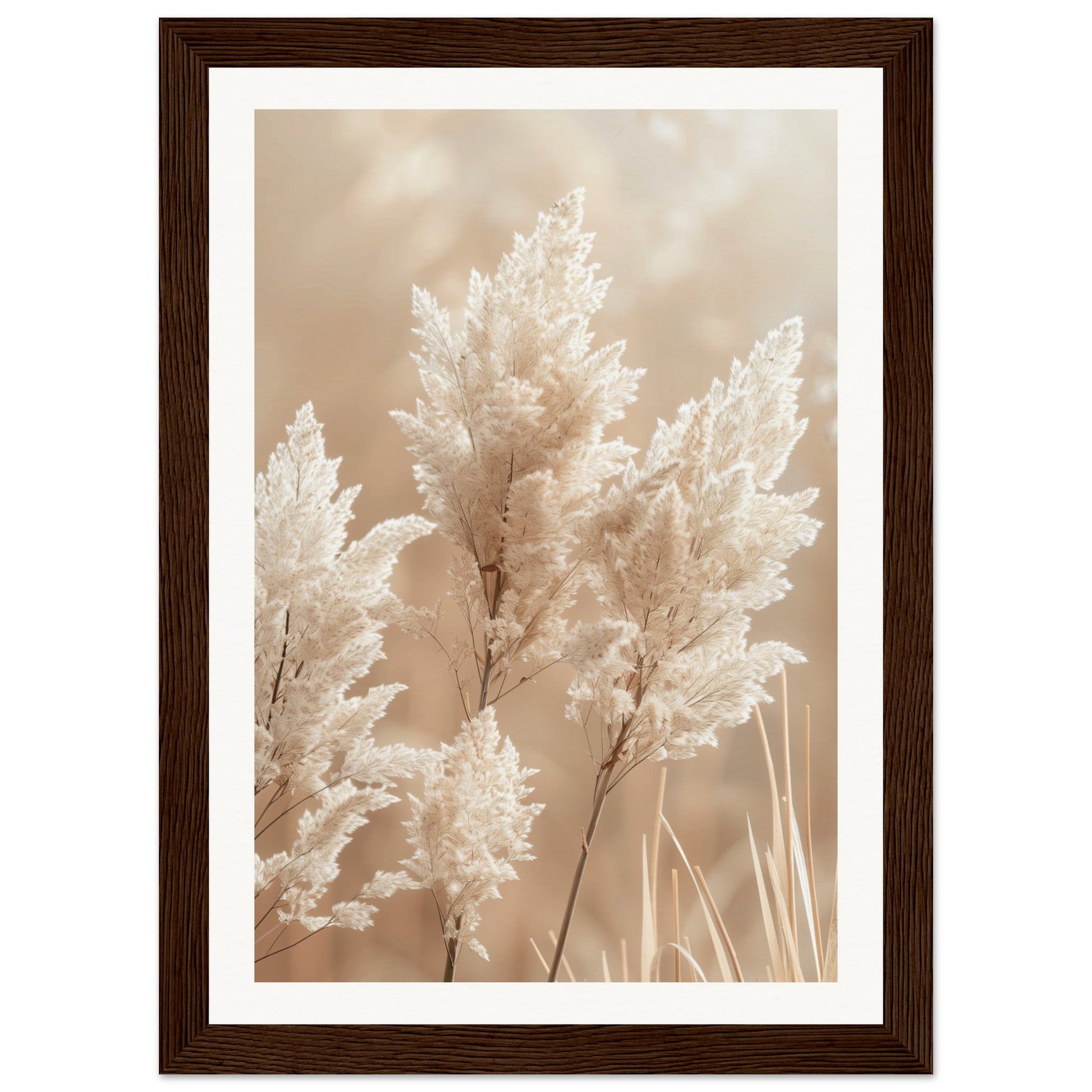 Affiche Nature Beige ( 21x29.7-cm-Bois-foncé)