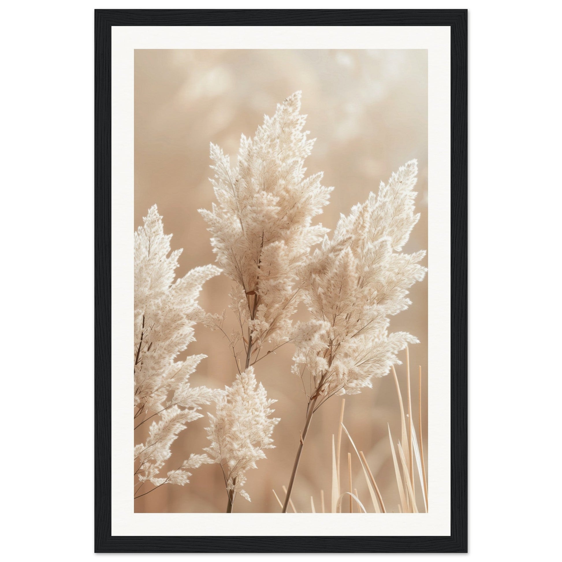 Affiche Nature Beige ( 30x45-cm-Bois-noir)