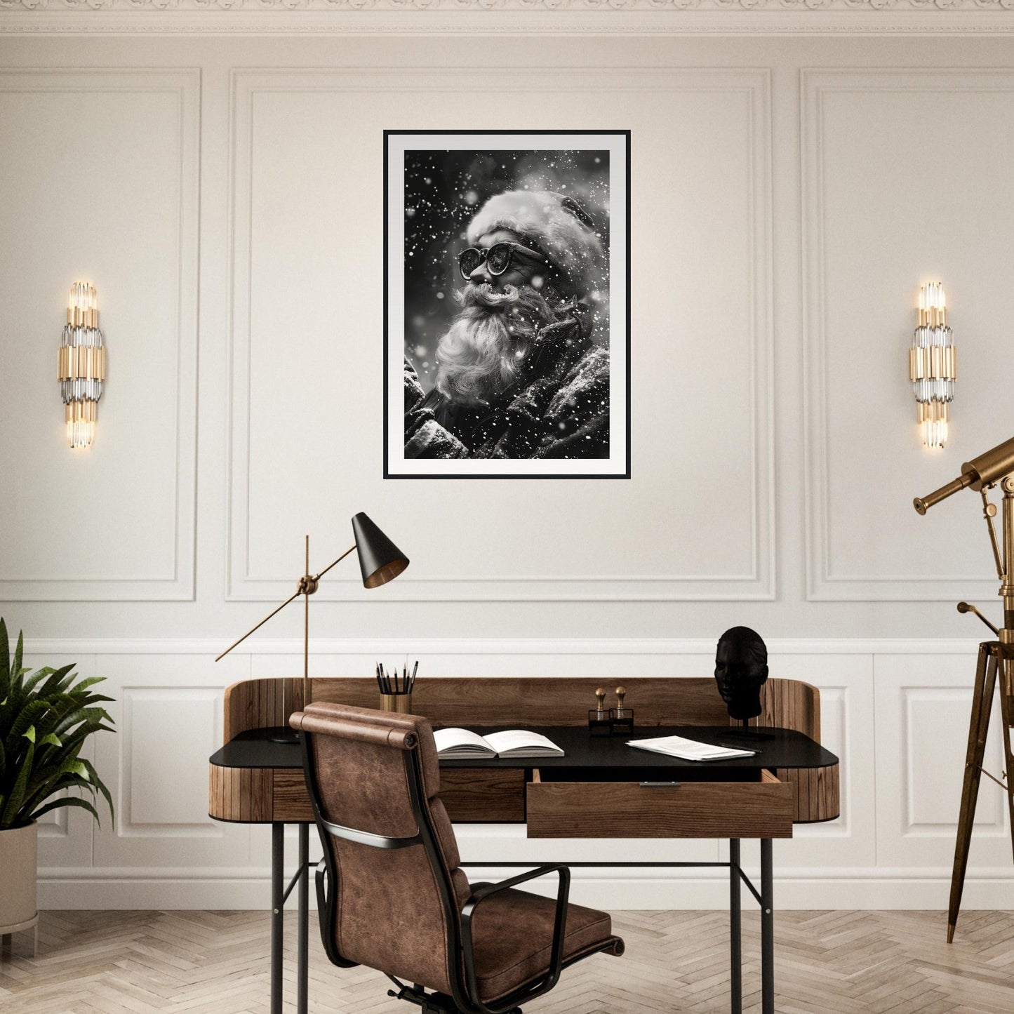 Affiche Noël Noir Et Blanc ( )