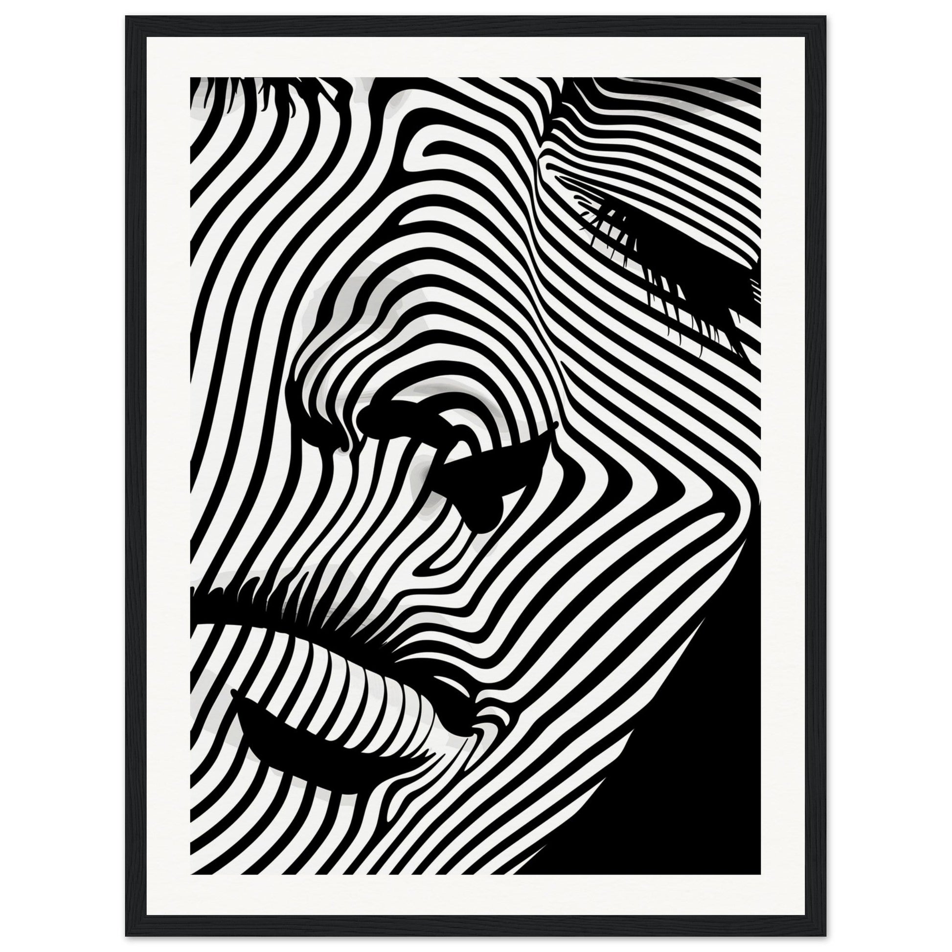 Affiche Noir et Blanc Design ( 45x60-cm-Bois-noir)