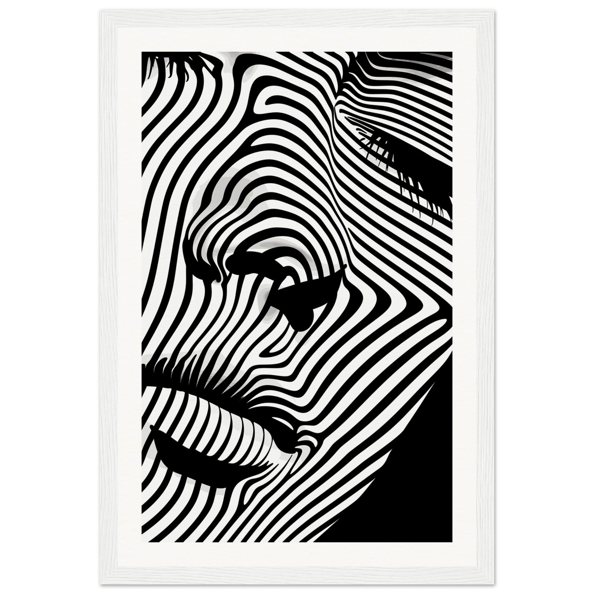 Affiche Noir et Blanc Design ( 30x45-cm-Bois-blanc)