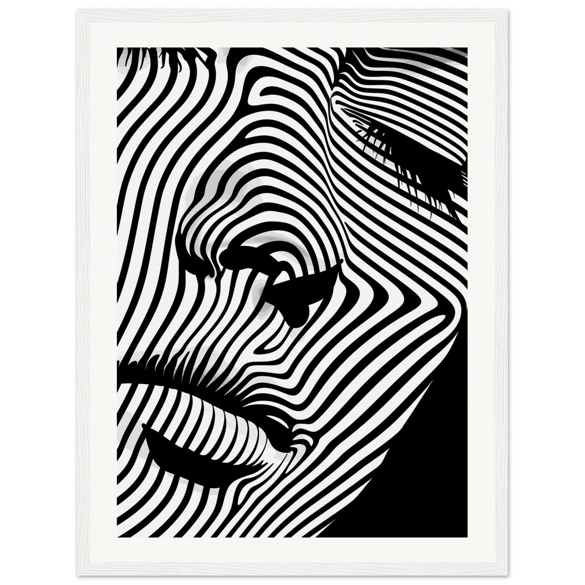 Affiche Noir et Blanc Design ( 45x60-cm-Bois-blanc)