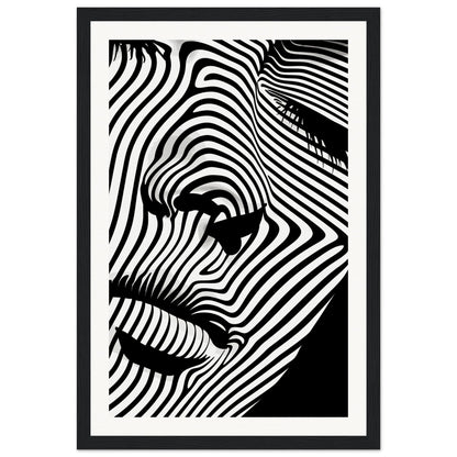 Affiche Noir et Blanc Design ( 30x45-cm-Bois-noir)