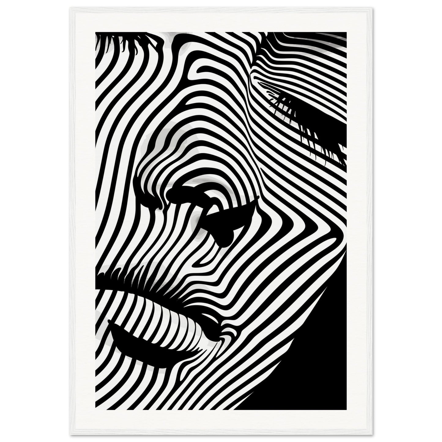 Affiche Noir et Blanc Design ( 70x100-cm-Bois-blanc)