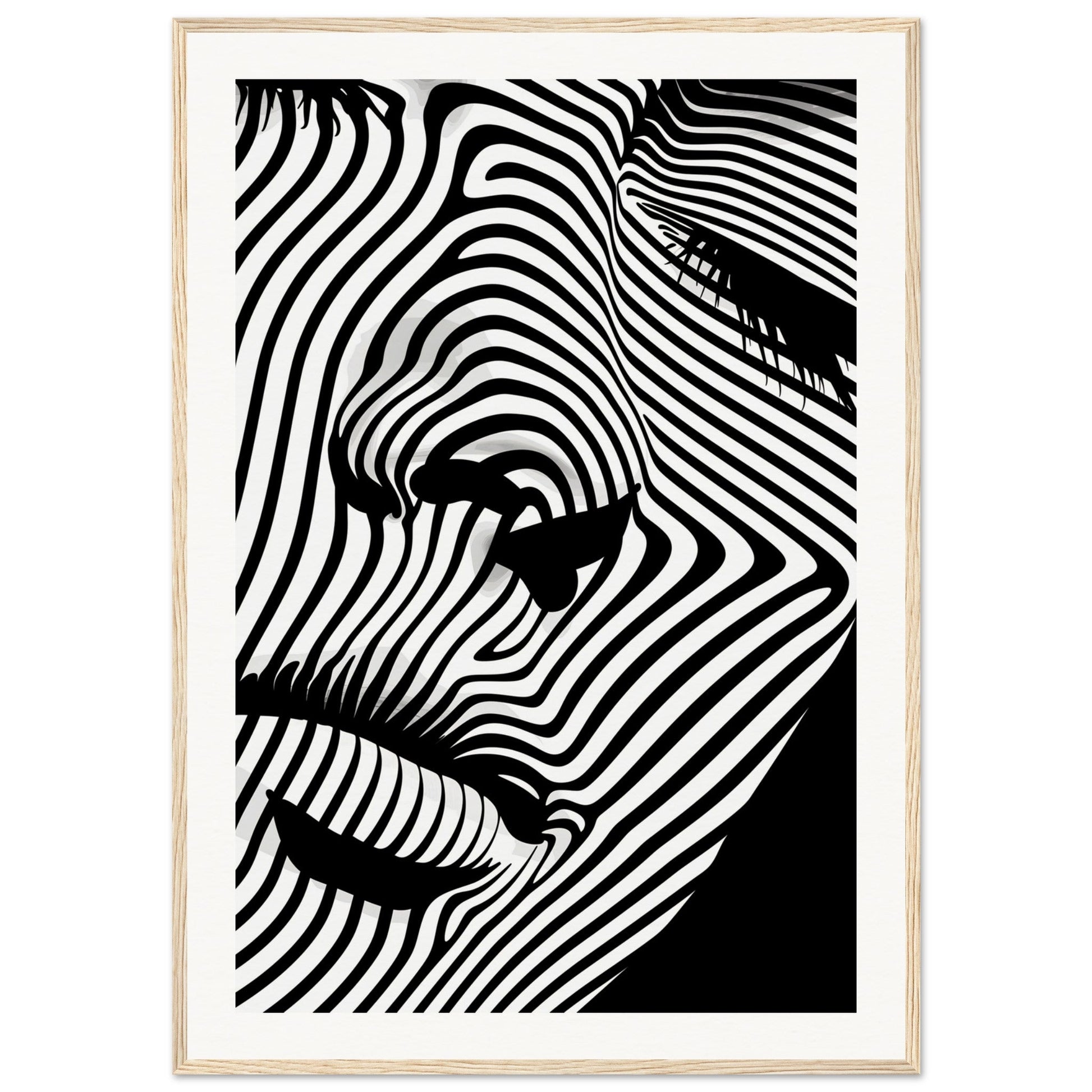 Affiche Noir et Blanc Design ( 70x100-cm-Bois-clair)