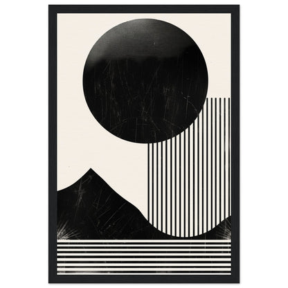 Affiche Noir et Blanc Scandinave ( 30x45-cm-Bois-noir)