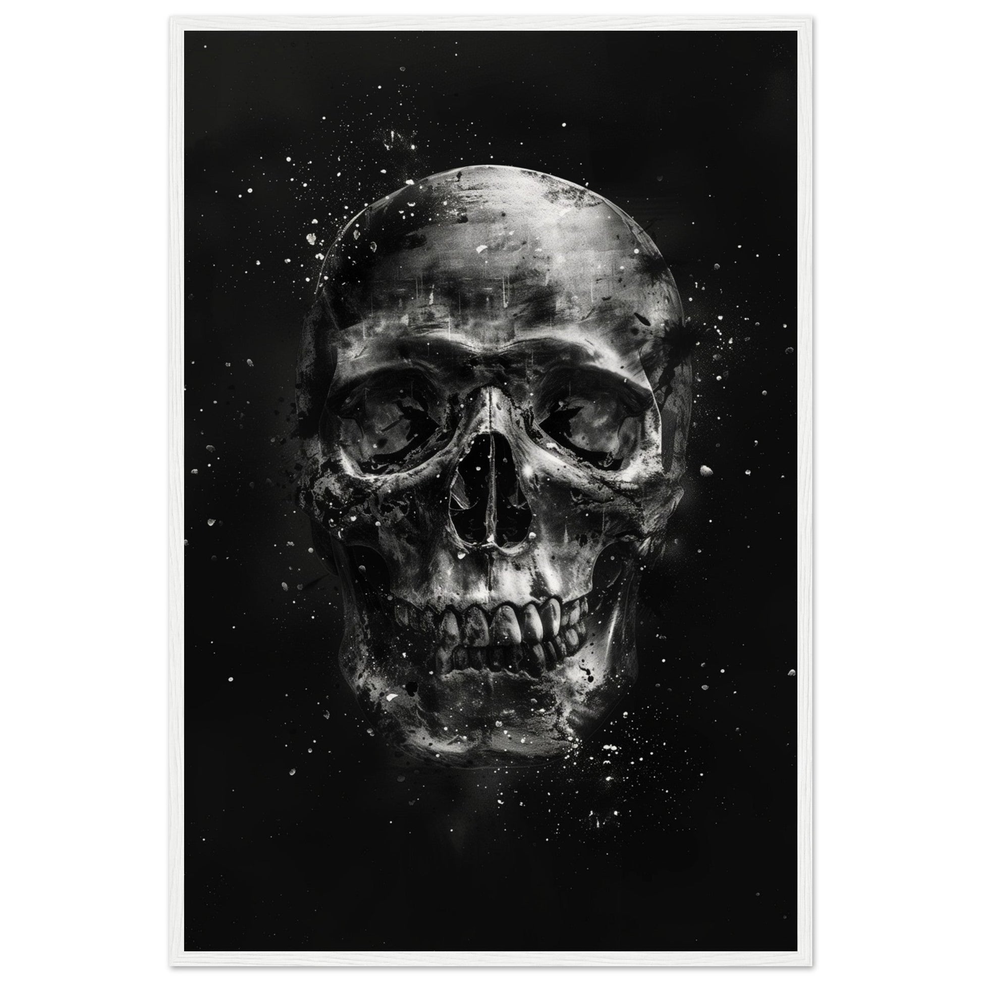 Affiche Noir et Blanc ( 60x90-cm-Bois-blanc)