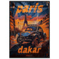 Affiche Paris Dakar ( 70x100-cm-Bois-noir)