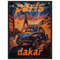 Affiche Paris Dakar ( 45x60-cm-Bois-noir)