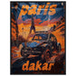 Affiche Paris Dakar ( 60x80-cm-Bois-noir)