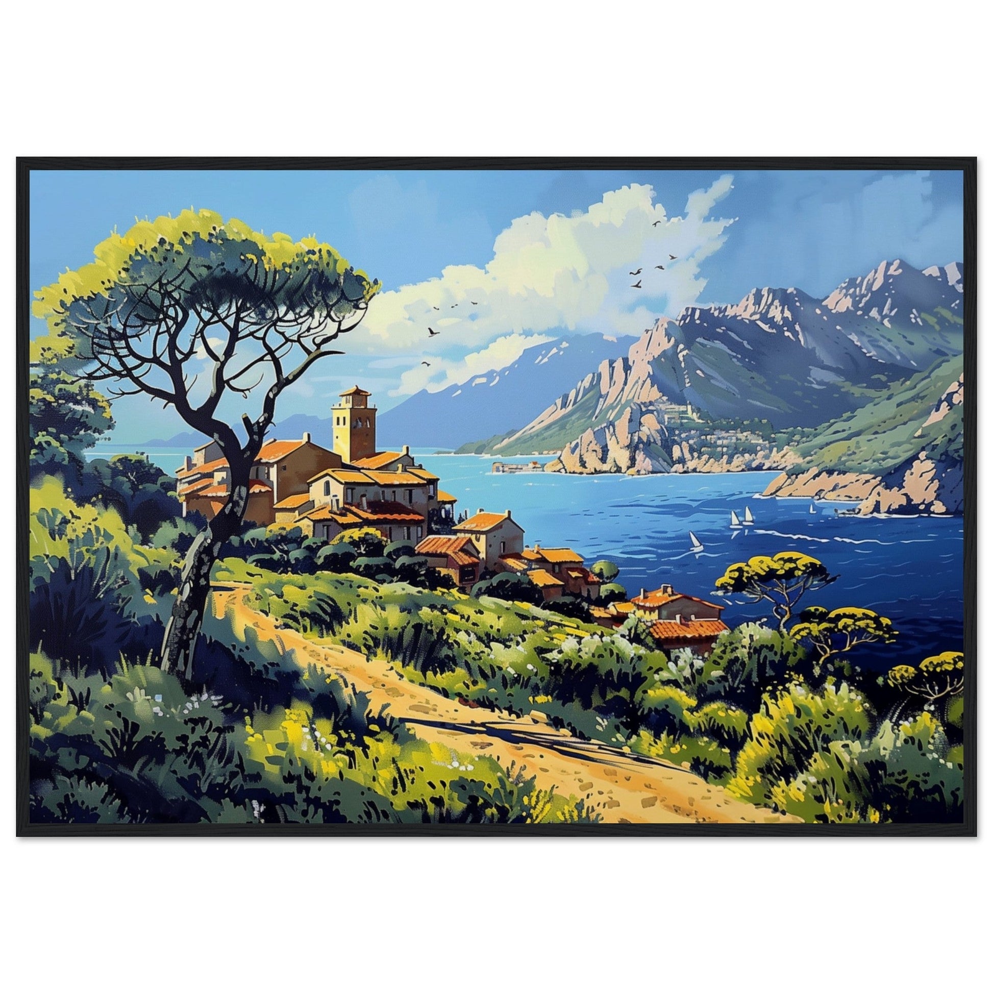 Affiche Paysage Corse ( 70x100-cm-Bois-noir)