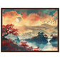 Affiche Paysage Japonais ( 45x60-cm-Bois-foncé)