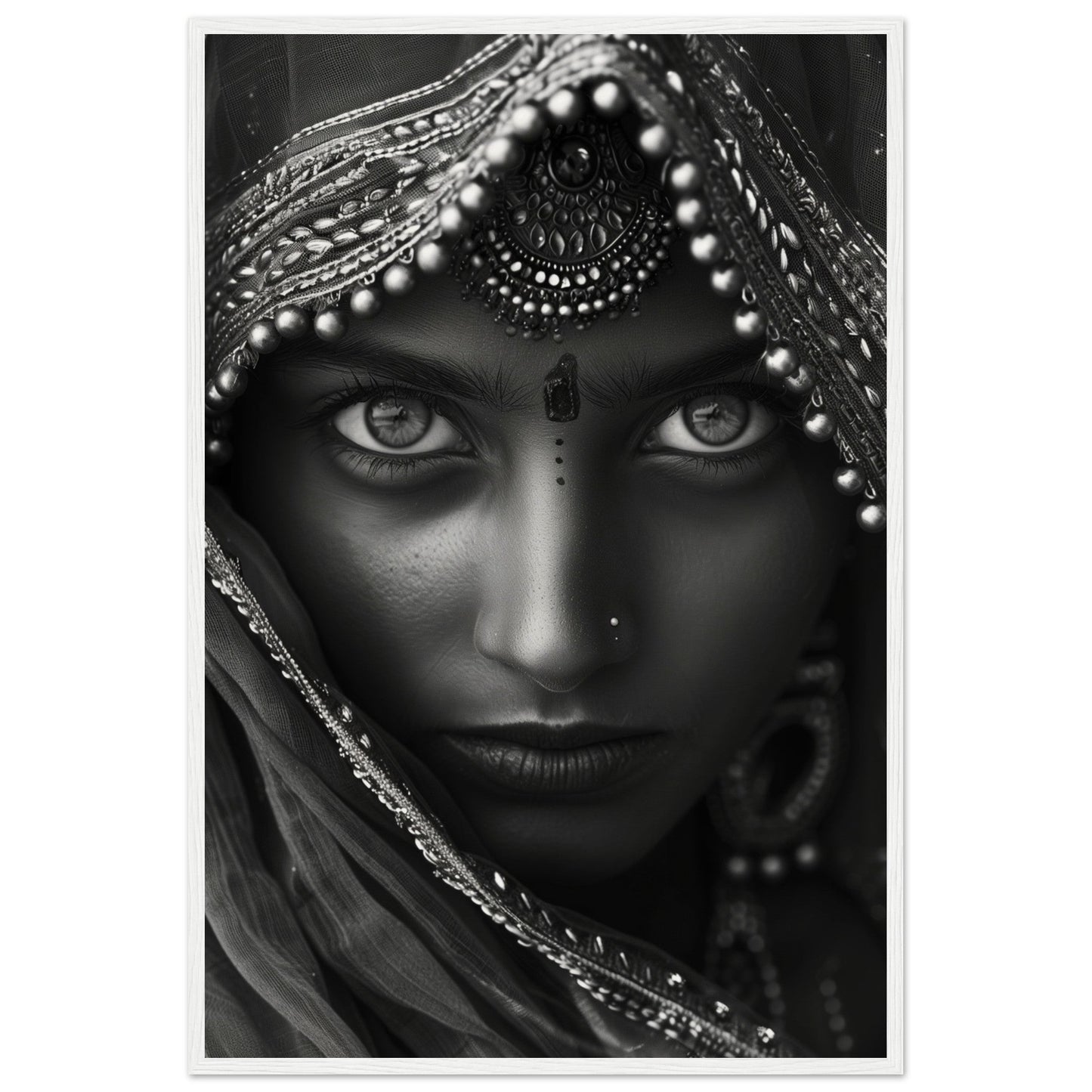 Affiche Photographie Indien ( 60x90-cm-Bois-blanc)