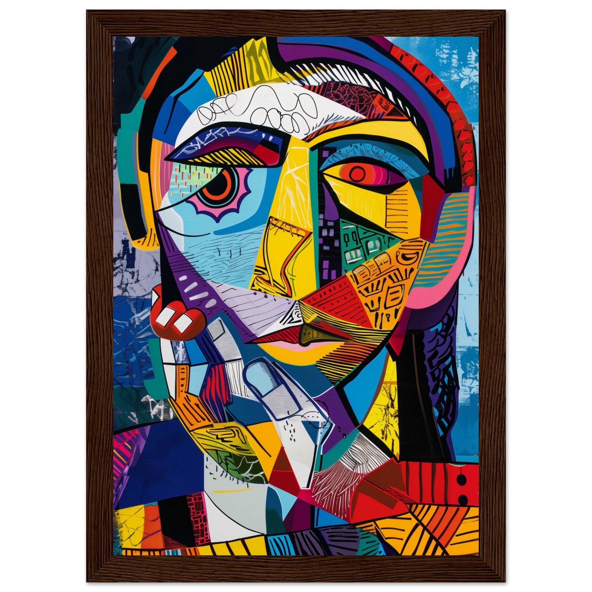 Affiche Picasso ( 21x29.7-cm-Bois-foncé)