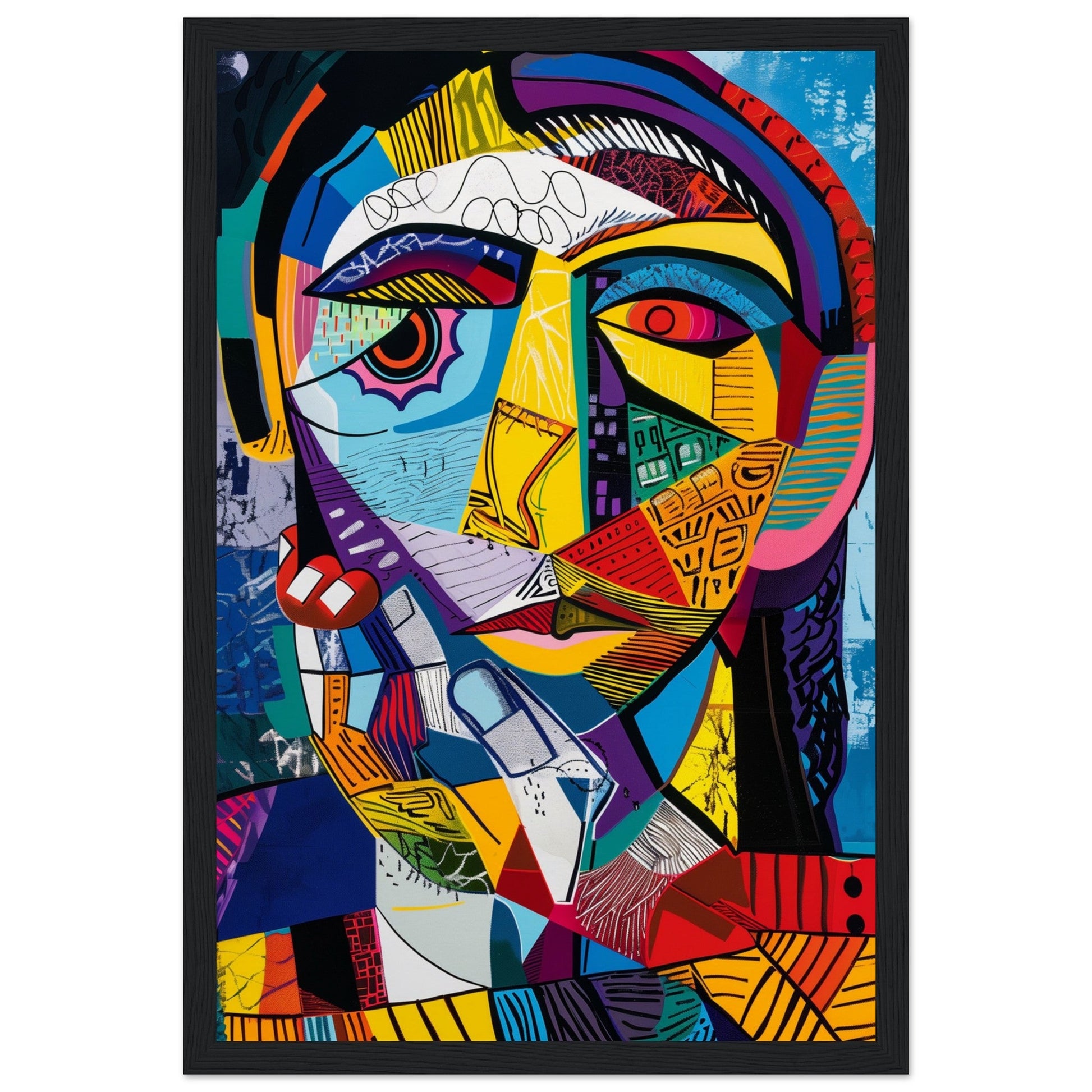 Affiche Picasso ( 30x45-cm-Bois-noir)