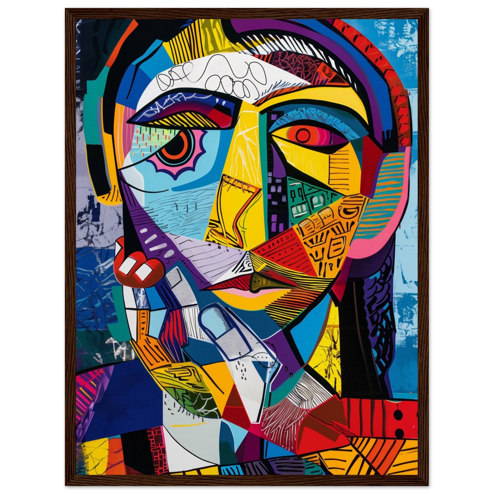 Affiche Picasso ( 45x60-cm-Bois-foncé)