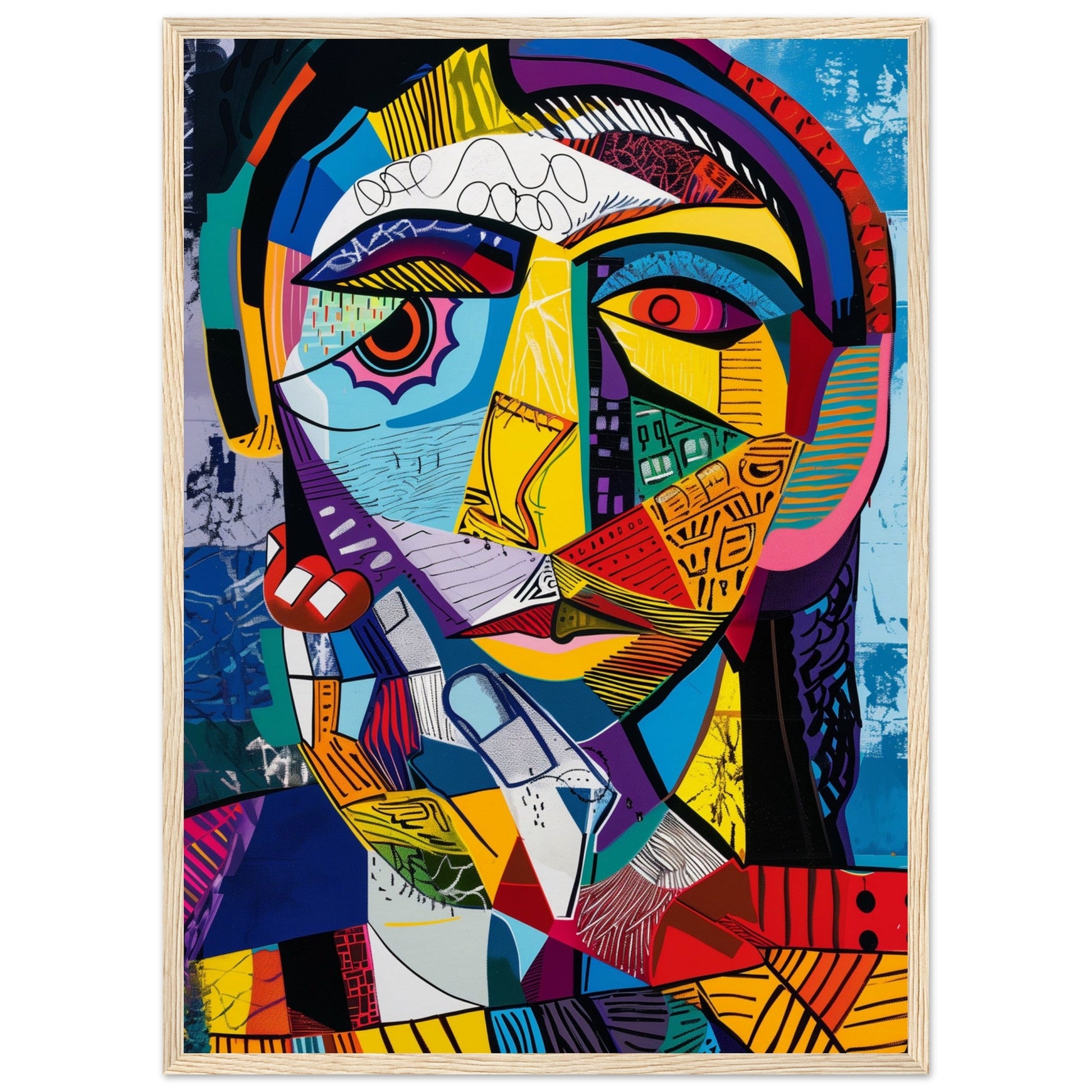 Affiche Picasso ( 50x70-cm-Bois-clair)