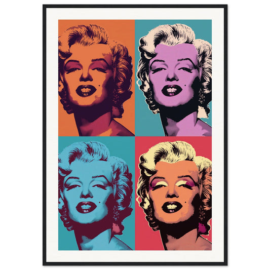 Affiche Pop Art Andy Warhol ( Bois-noir-70x100-cm)