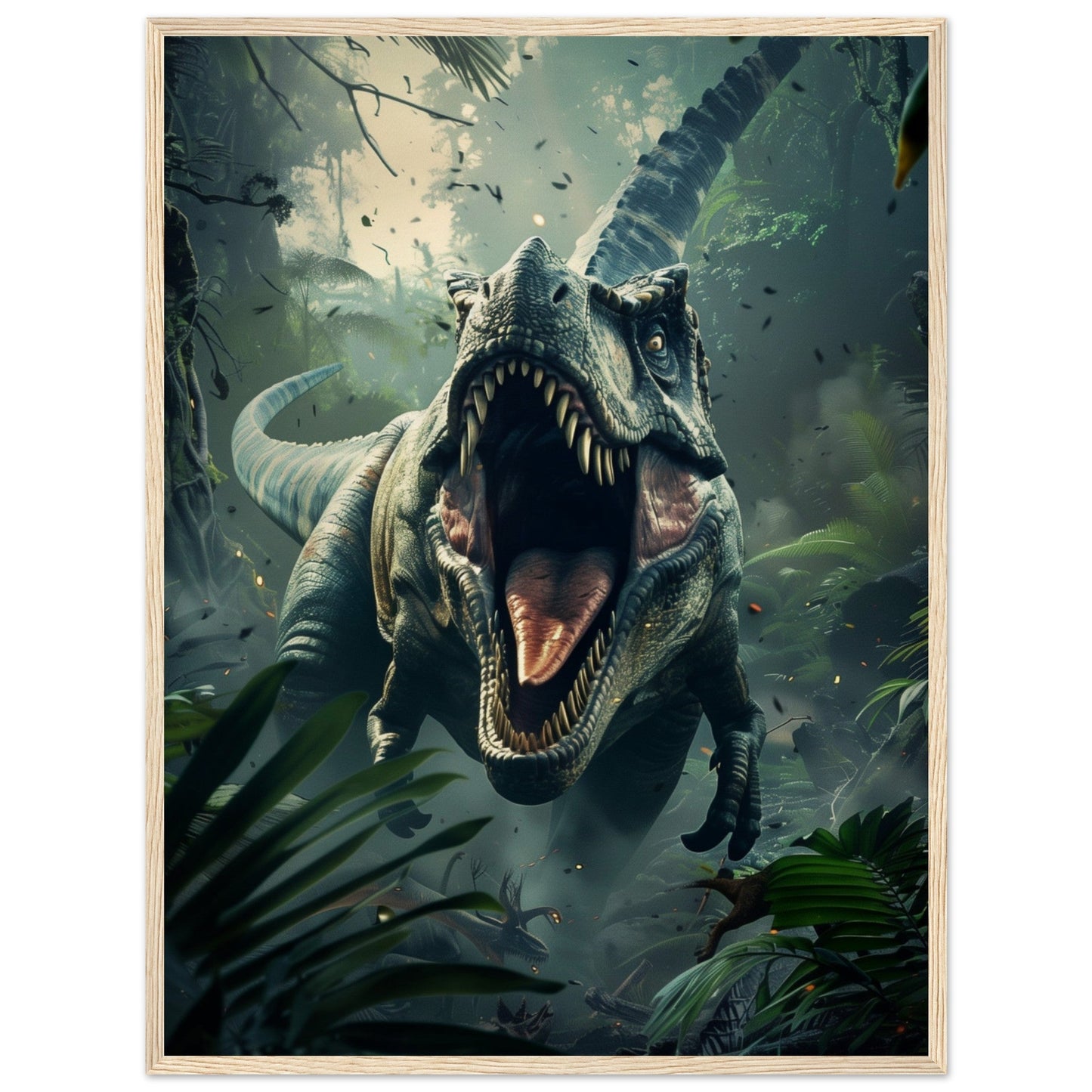 Affiche Poster Dinosaure ( 60x80-cm-Bois-clair)