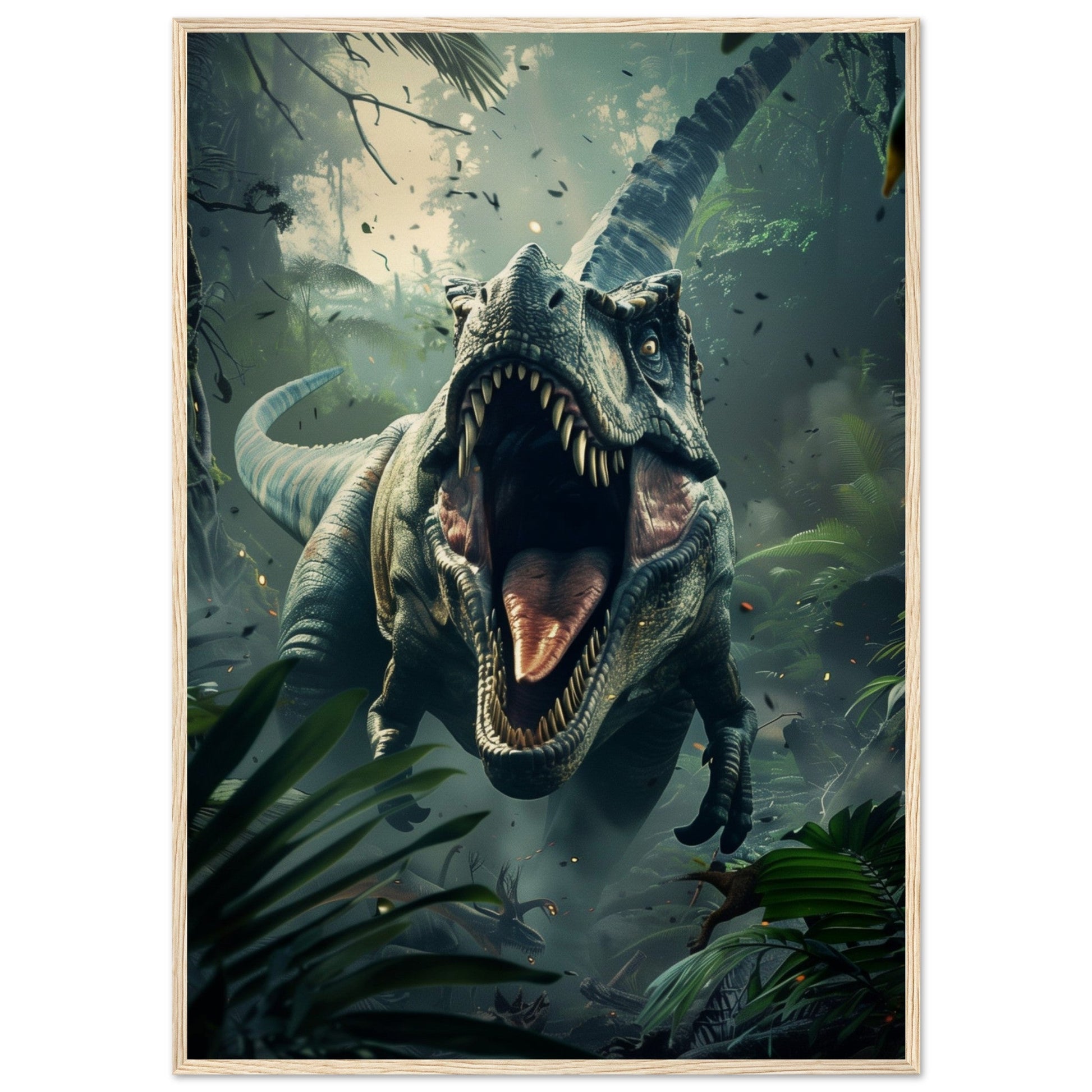 Affiche Poster Dinosaure ( 70x100-cm-Bois-clair)