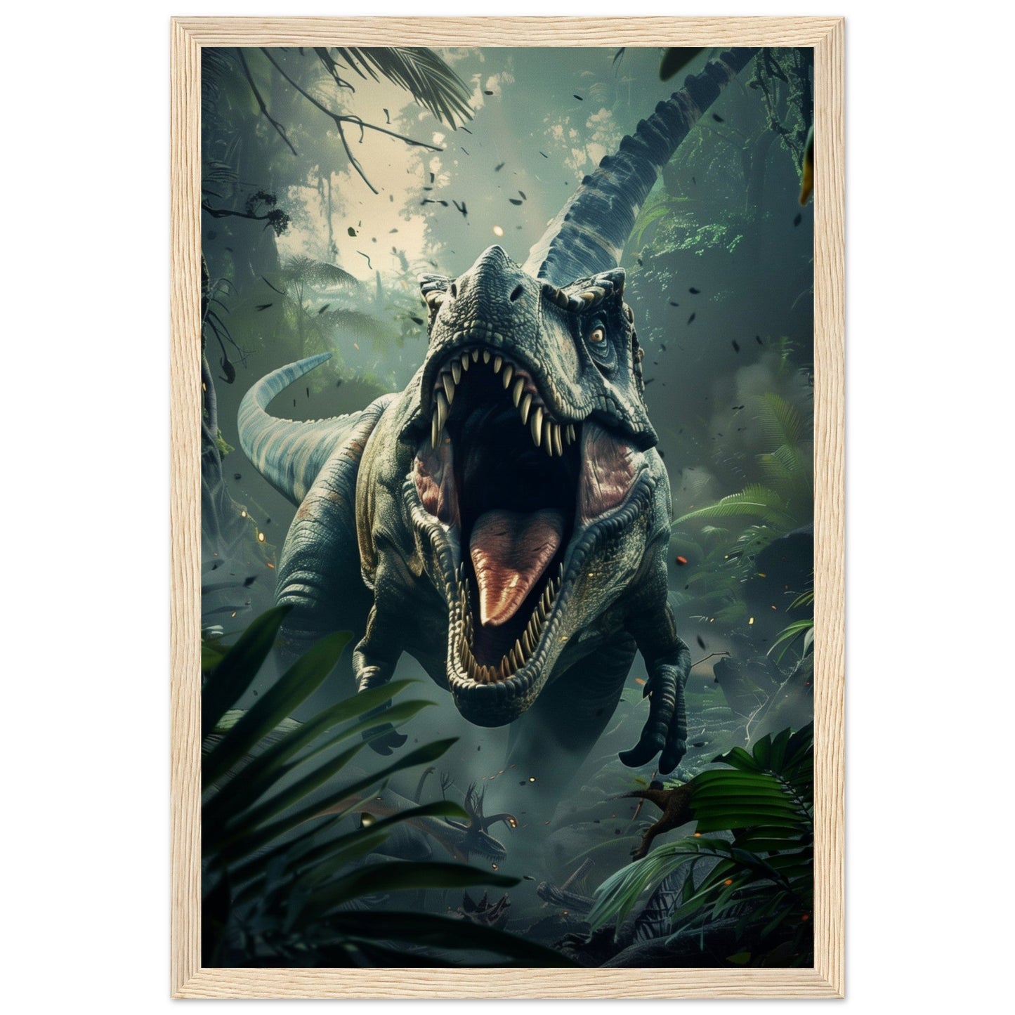 Affiche Poster Dinosaure ( 30x45-cm-Bois-clair)