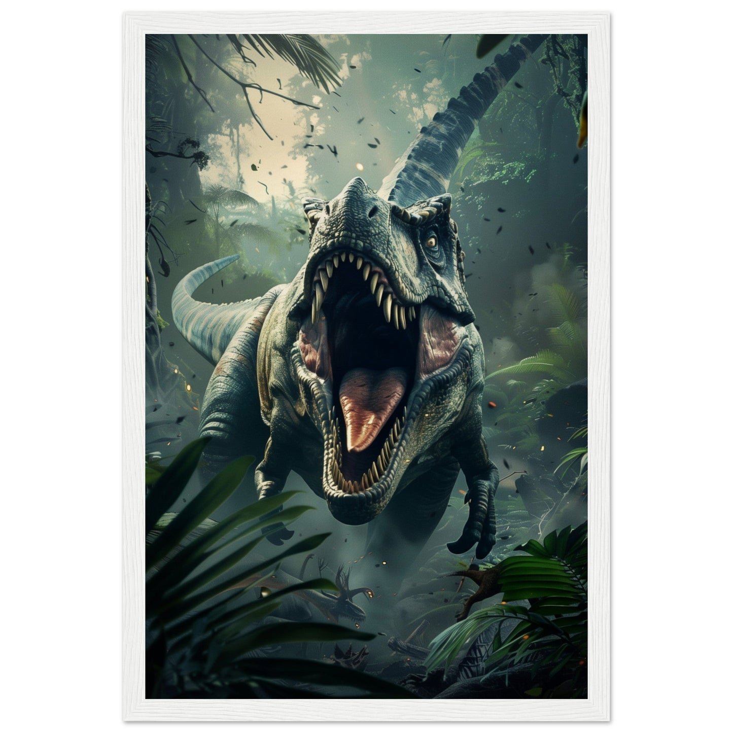 Affiche Poster Dinosaure ( 30x45-cm-Bois-blanc)