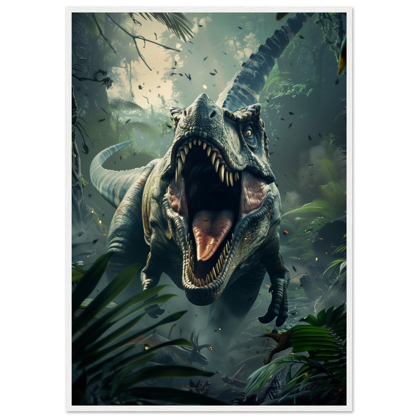 Affiche Poster Dinosaure ( 70x100-cm-Bois-blanc)