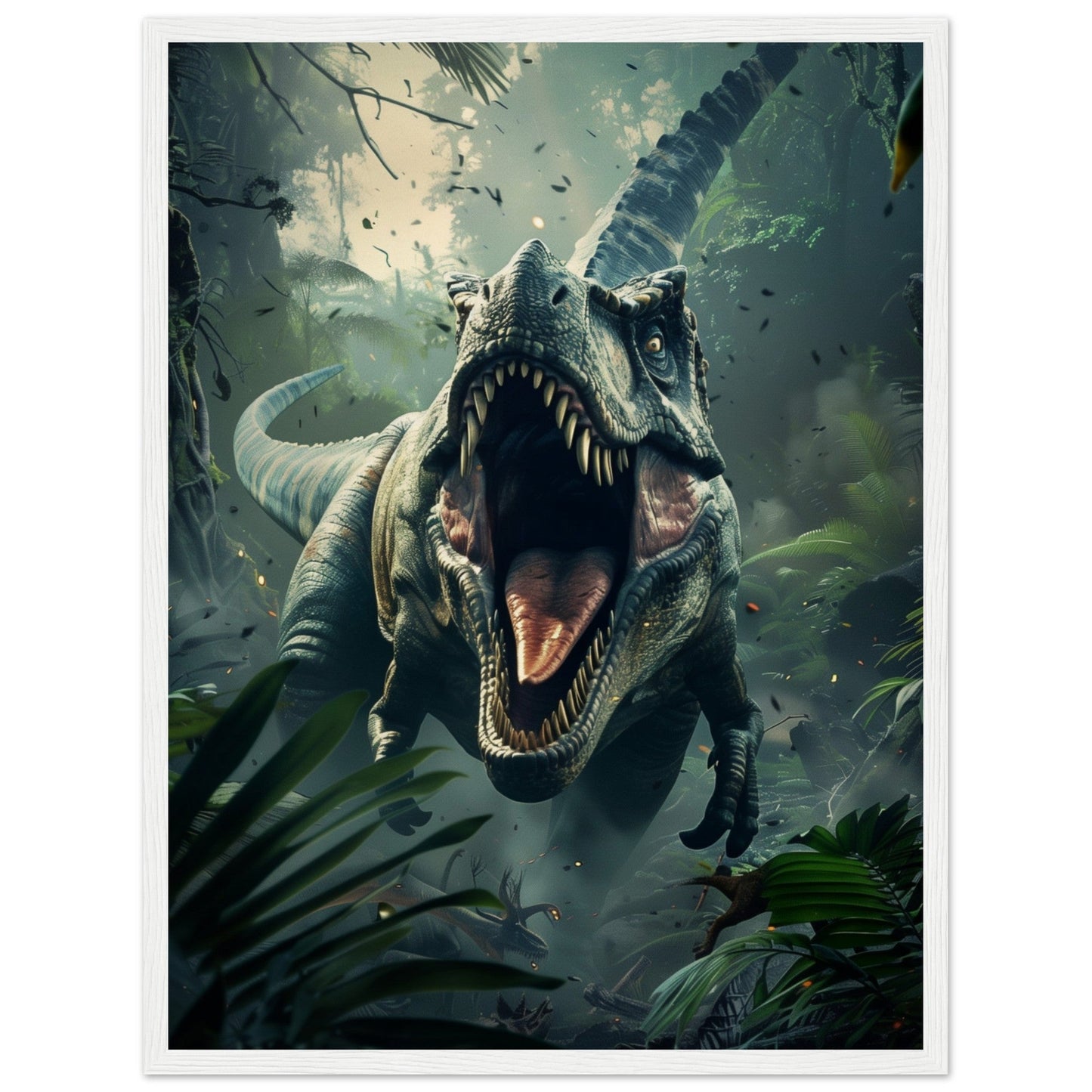 Affiche Poster Dinosaure ( 45x60-cm-Bois-blanc)