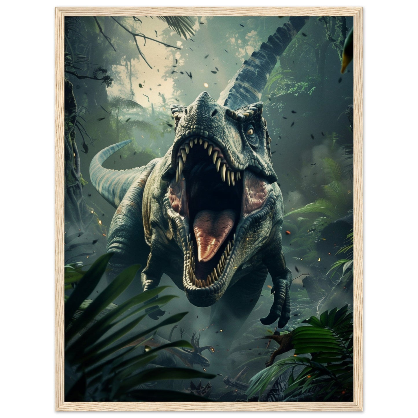 Affiche Poster Dinosaure ( 45x60-cm-Bois-clair)