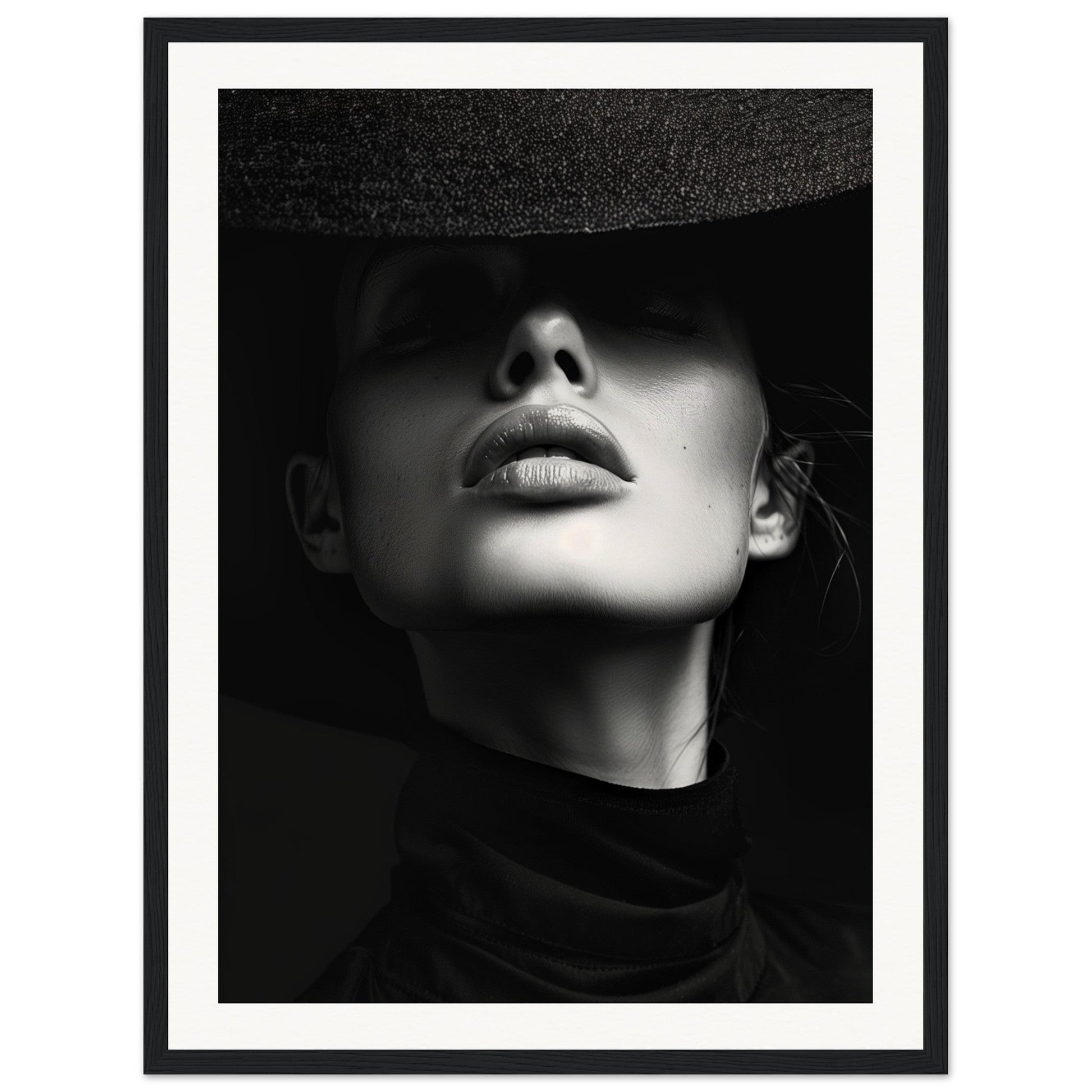 Affiche Poster Noir et Blanc ( 45x60-cm-Bois-noir)