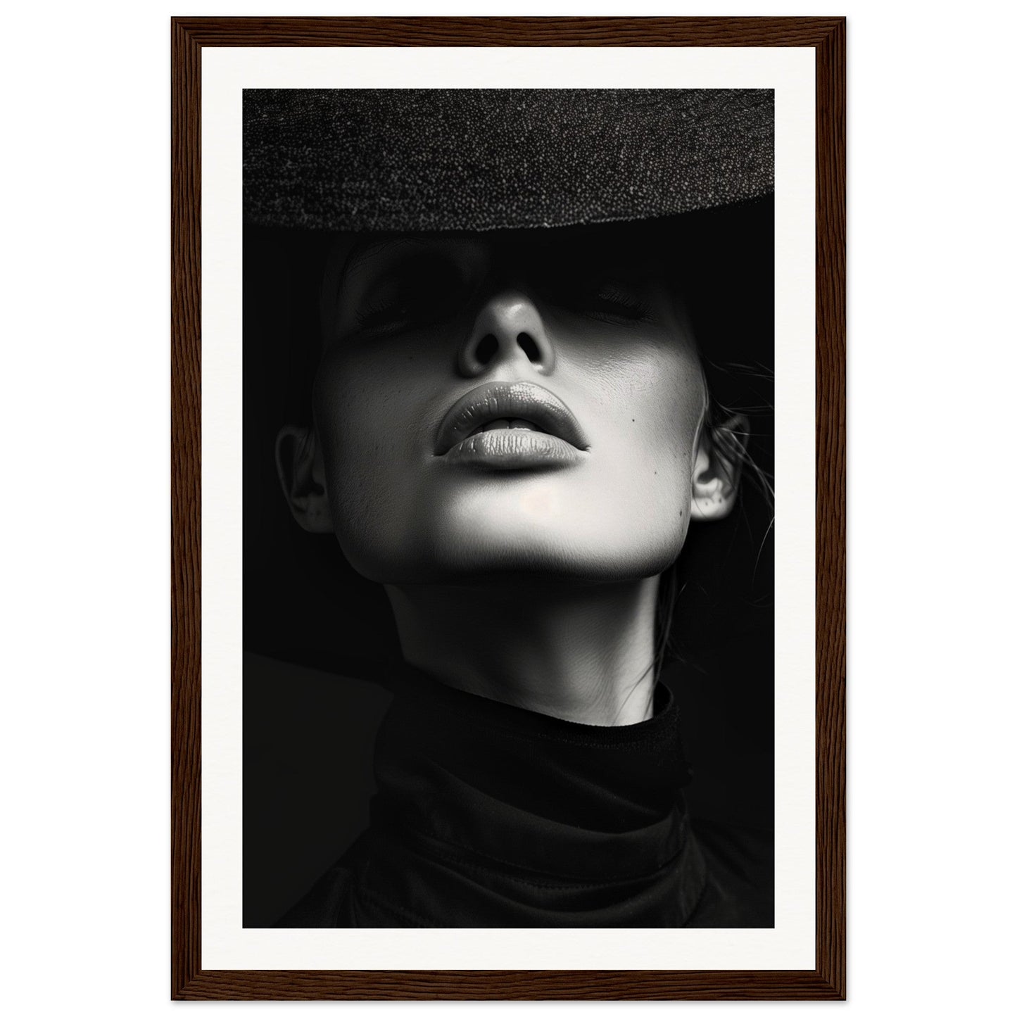 Affiche Poster Noir et Blanc ( 30x45-cm-Bois-foncé)