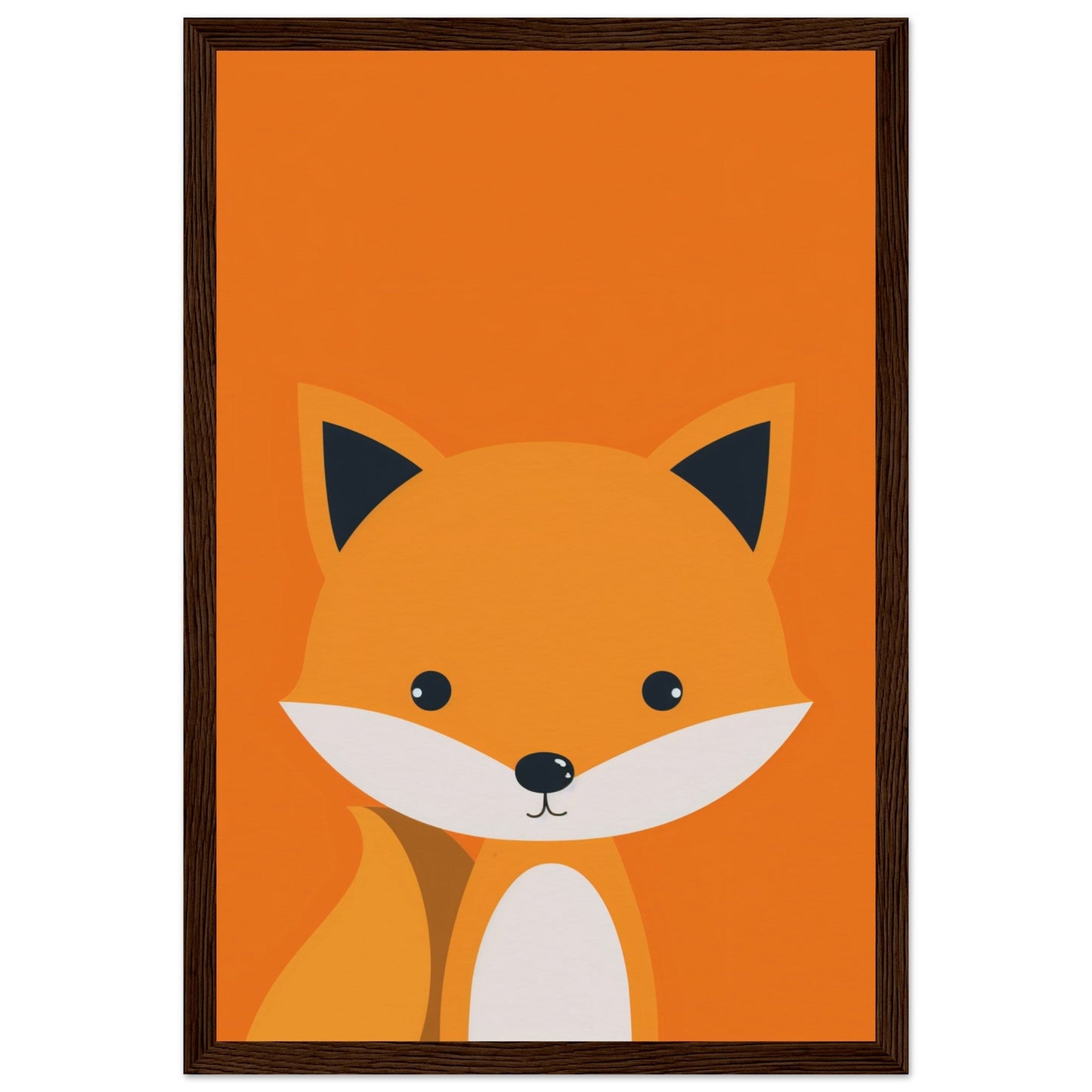 Affiche Renard Chambre Bébé ( 30x45-cm-Bois-foncé)