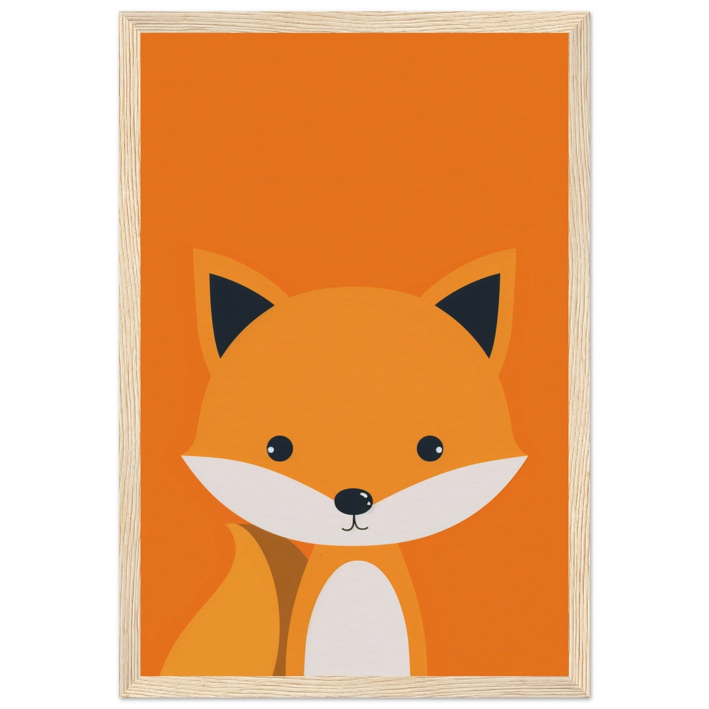 Affiche Renard Chambre Bébé ( 30x45-cm-Bois-clair)