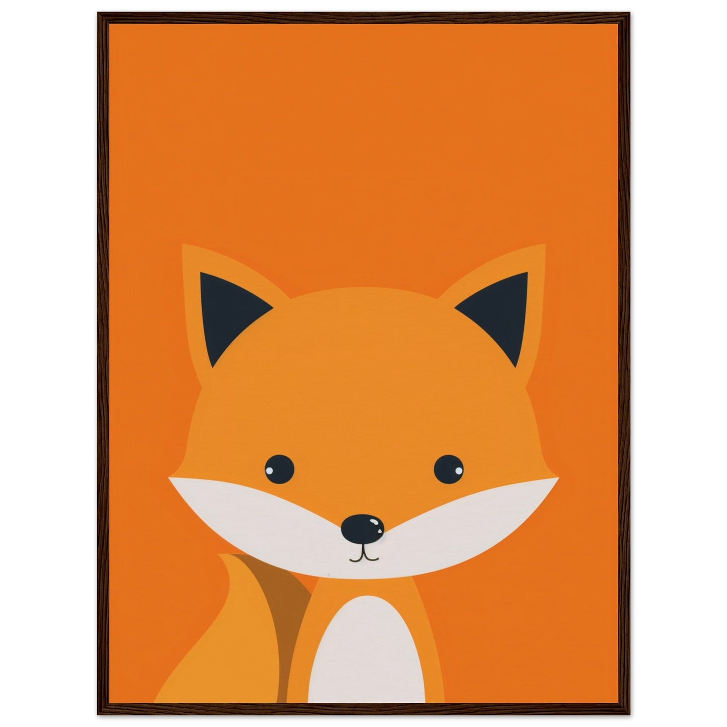 Affiche Renard Chambre Bébé ( 60x80-cm-Bois-foncé)