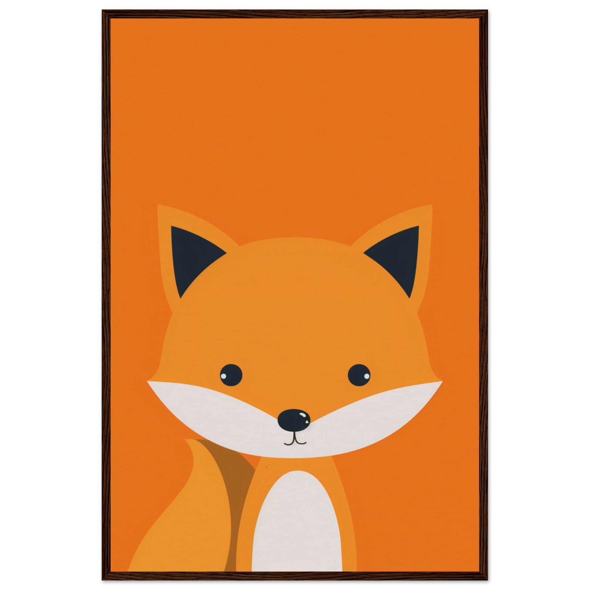 Affiche Renard Chambre Bébé ( 60x90-cm-Bois-foncé)