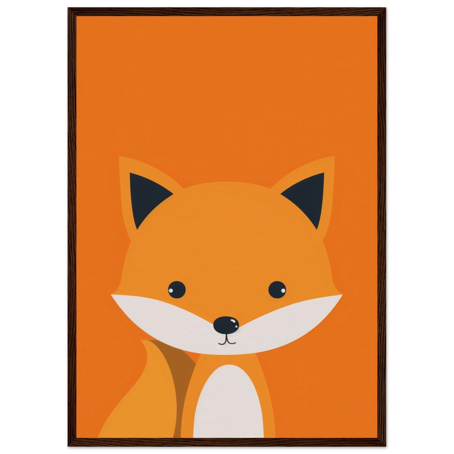 Affiche Renard Chambre Bébé ( 50x70-cm-Bois-foncé)