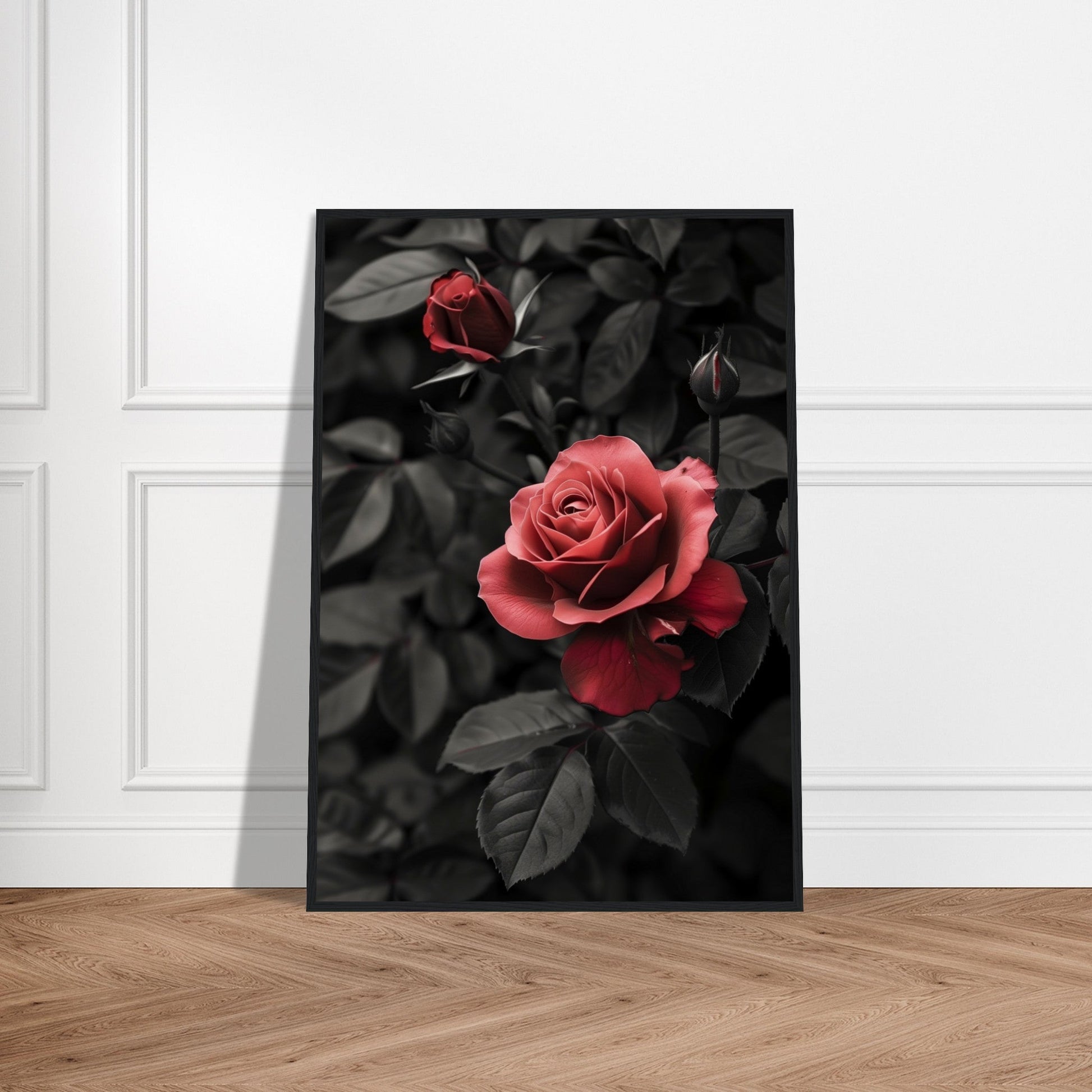 Affiche Rose Et Noir ( )