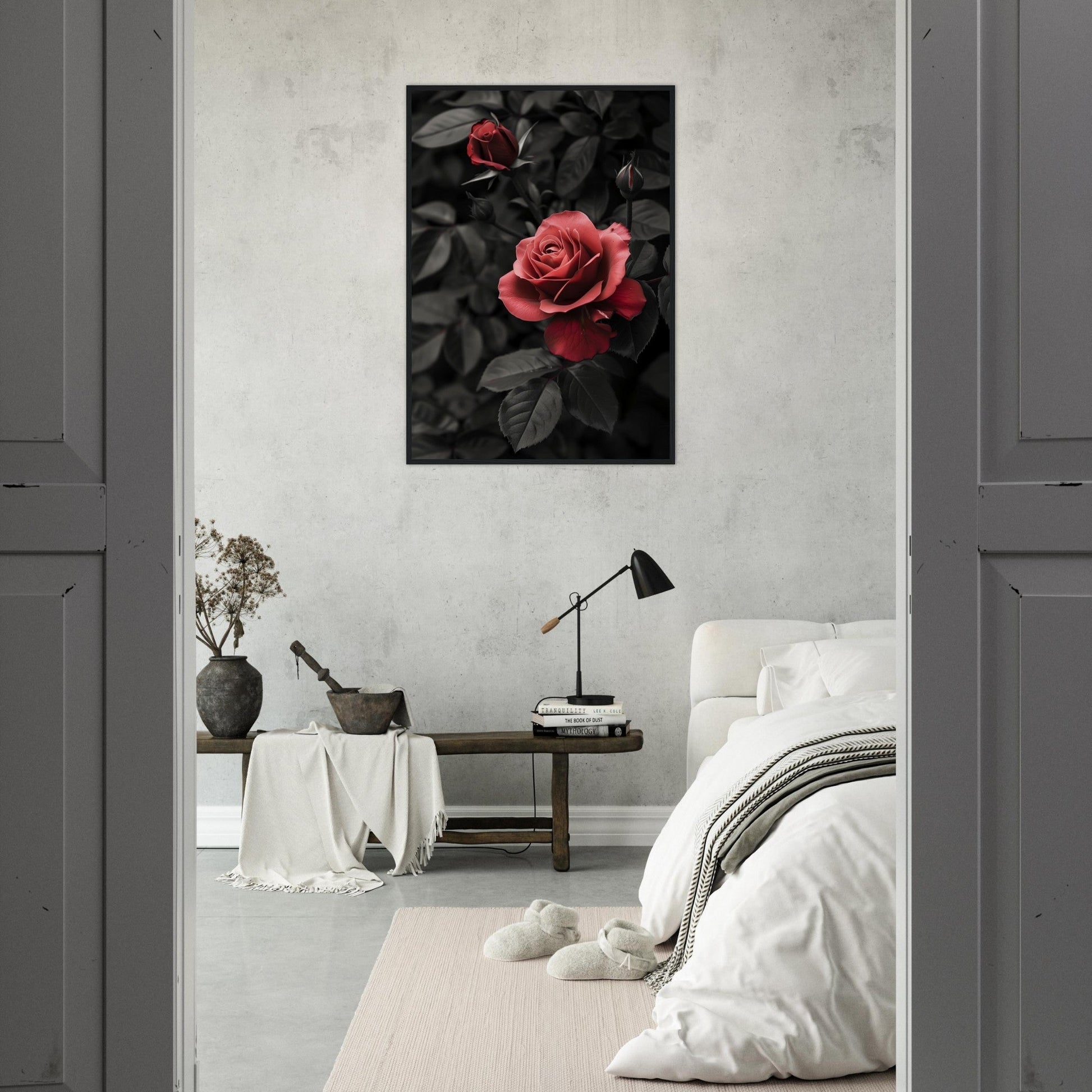 Affiche Rose Et Noir ( )