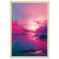 Affiche Rose Fluo ( 30x45-cm-Bois-clair)